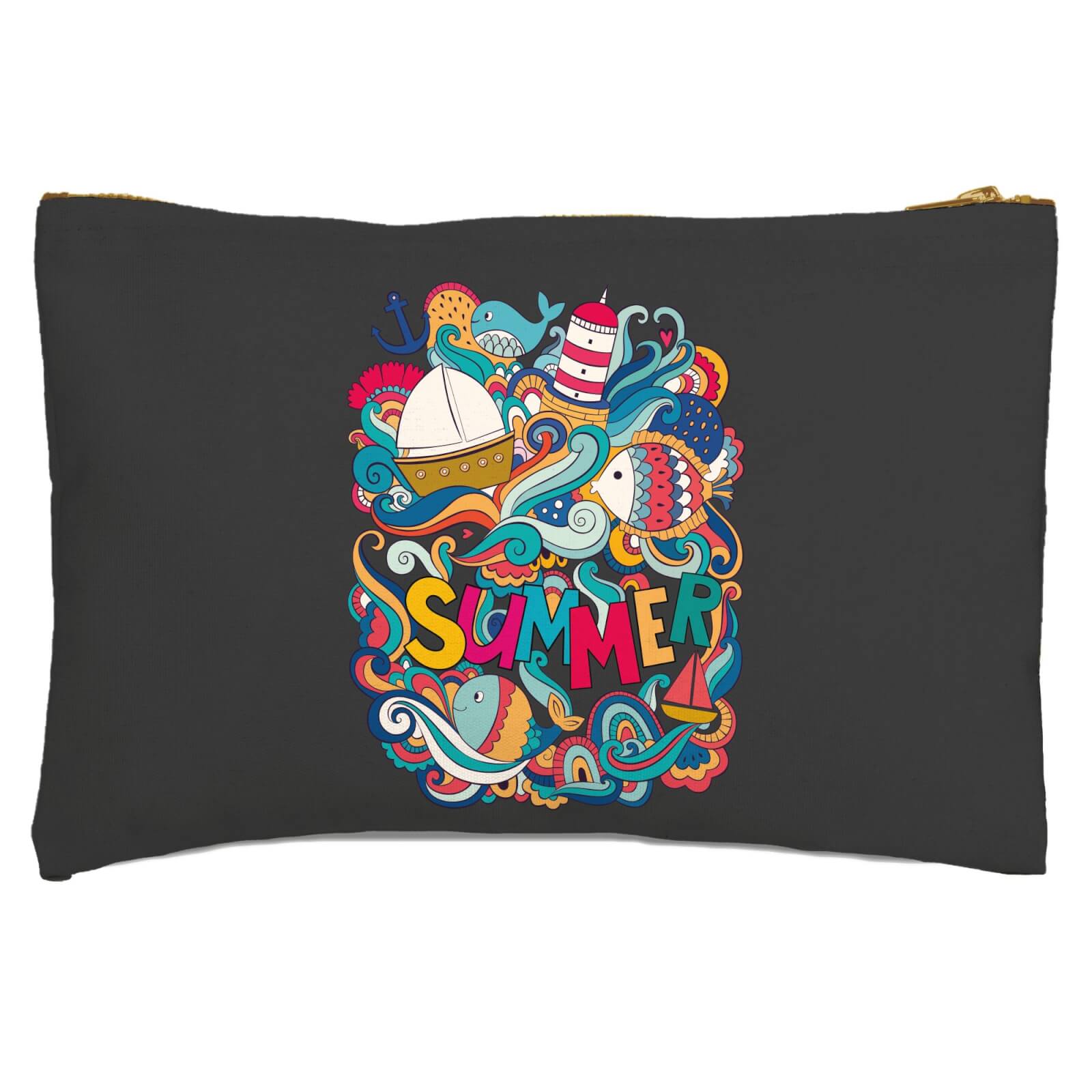 Summer Collage Zipped Pouch