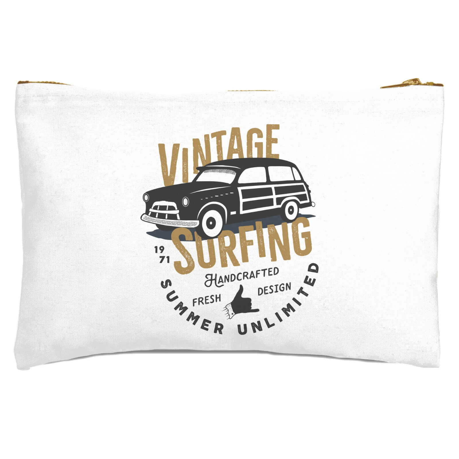 Vintage Surfing Zipped Pouch