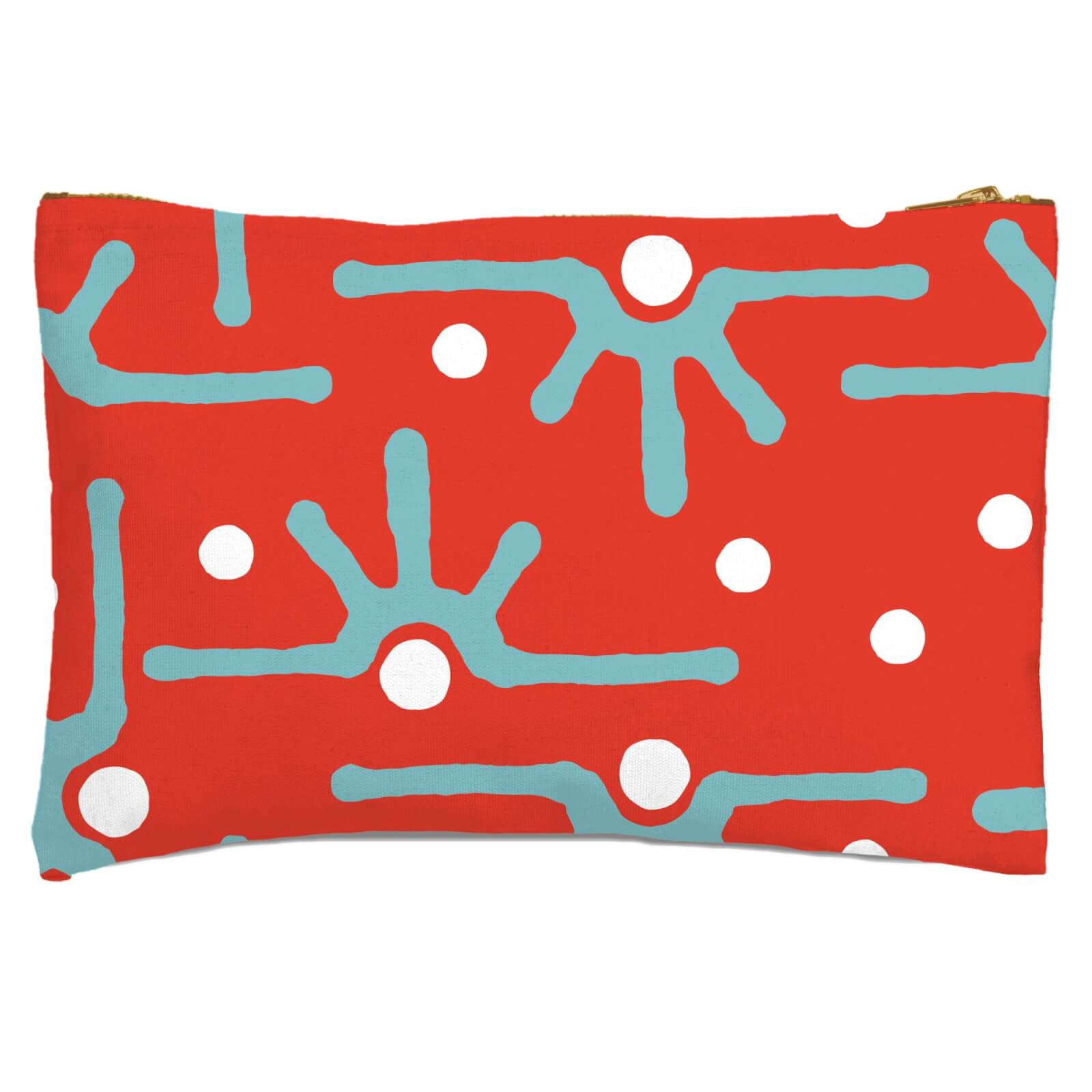 Abstract Tribal Red Pattern Zipped Pouch