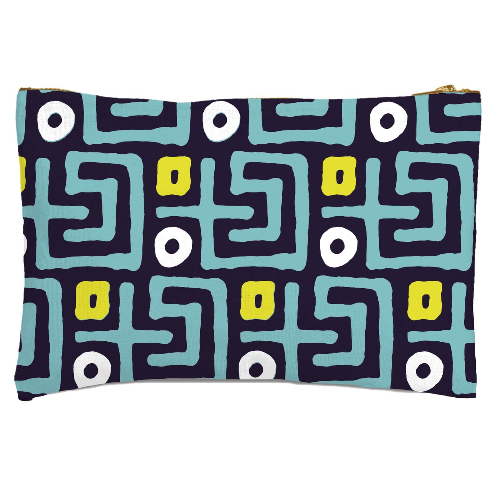 Abstract Tribal Circular Pattern Zipped Pouch