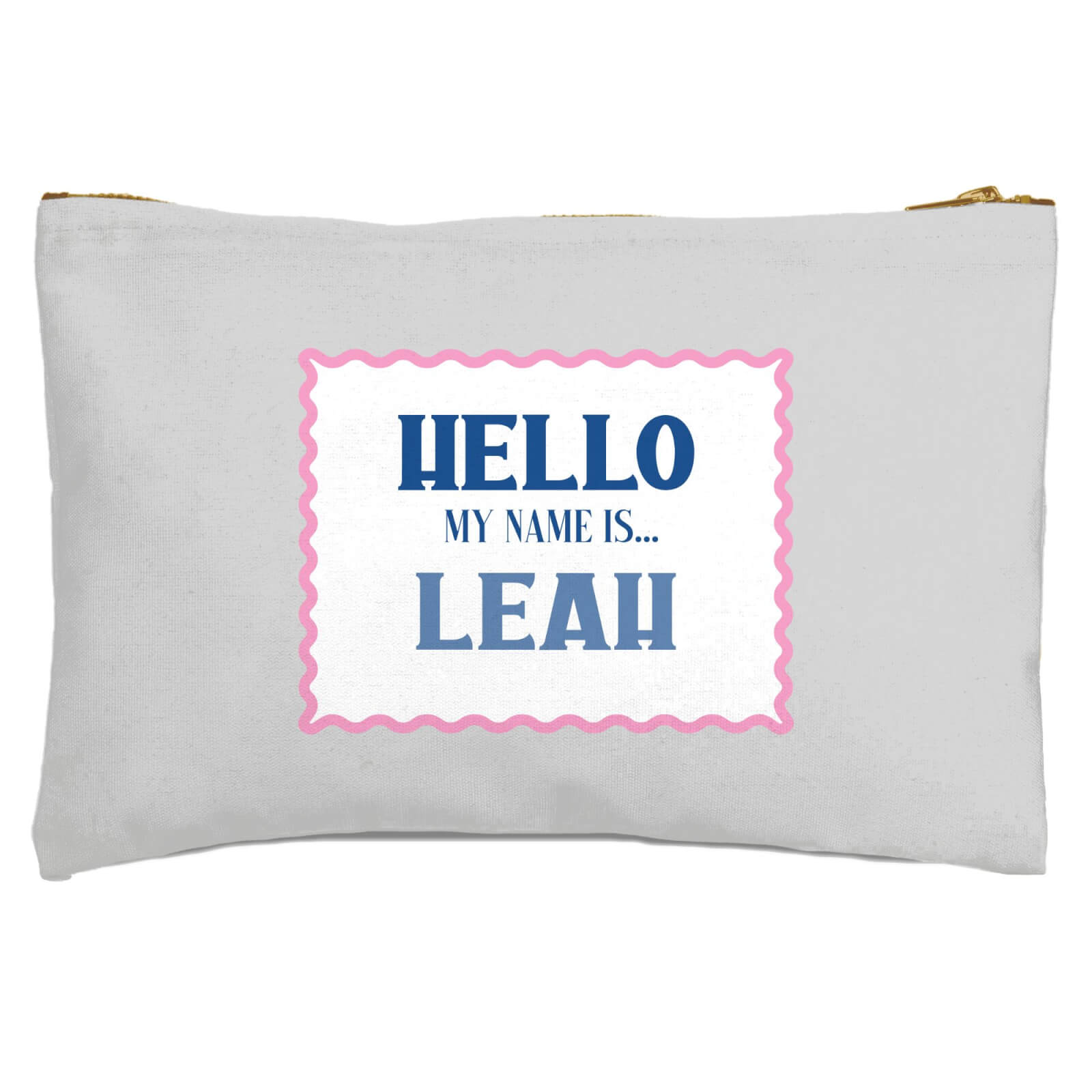 Hello My Name Is Leah Zipped Pouch