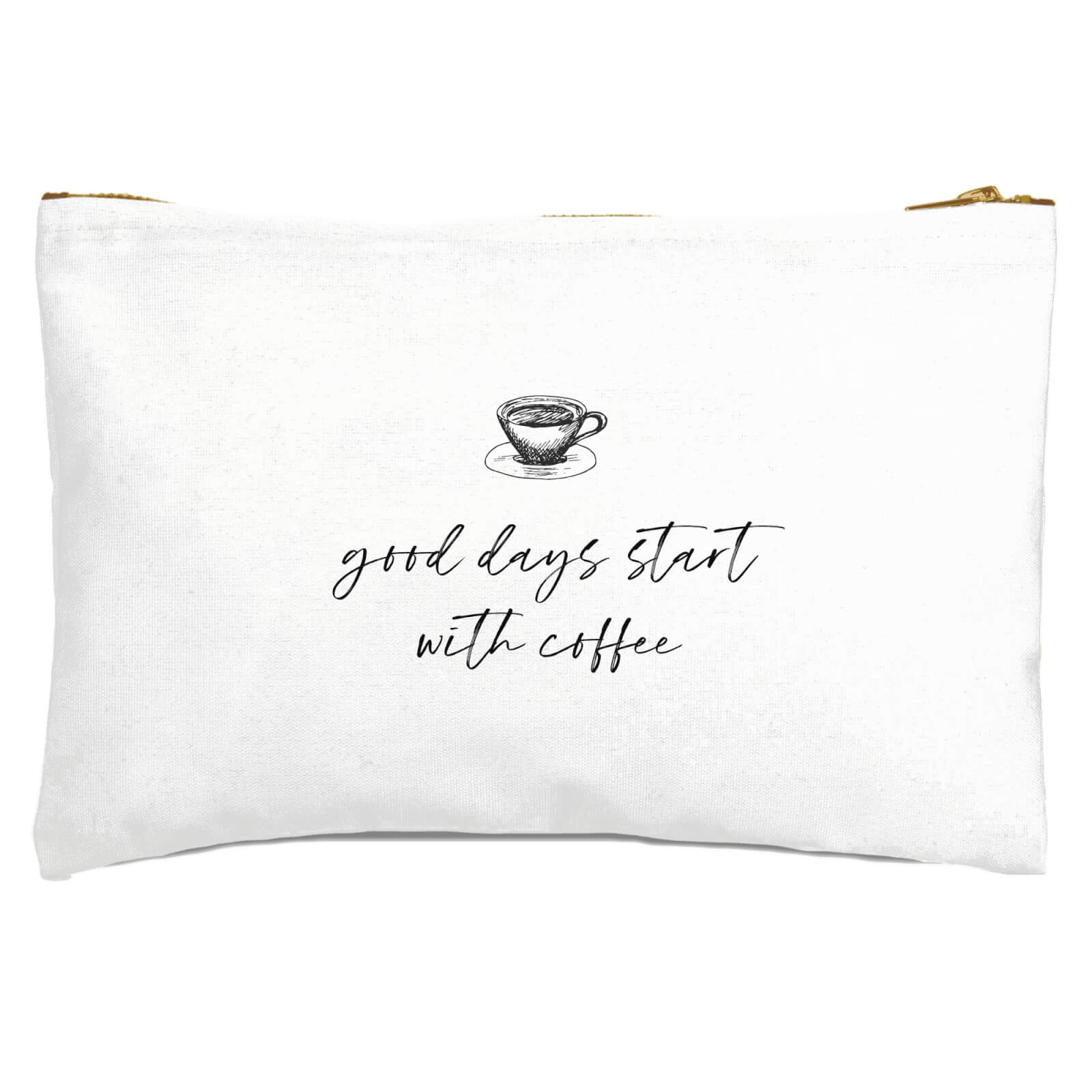Good Days Start With Coffee Zipped Pouch