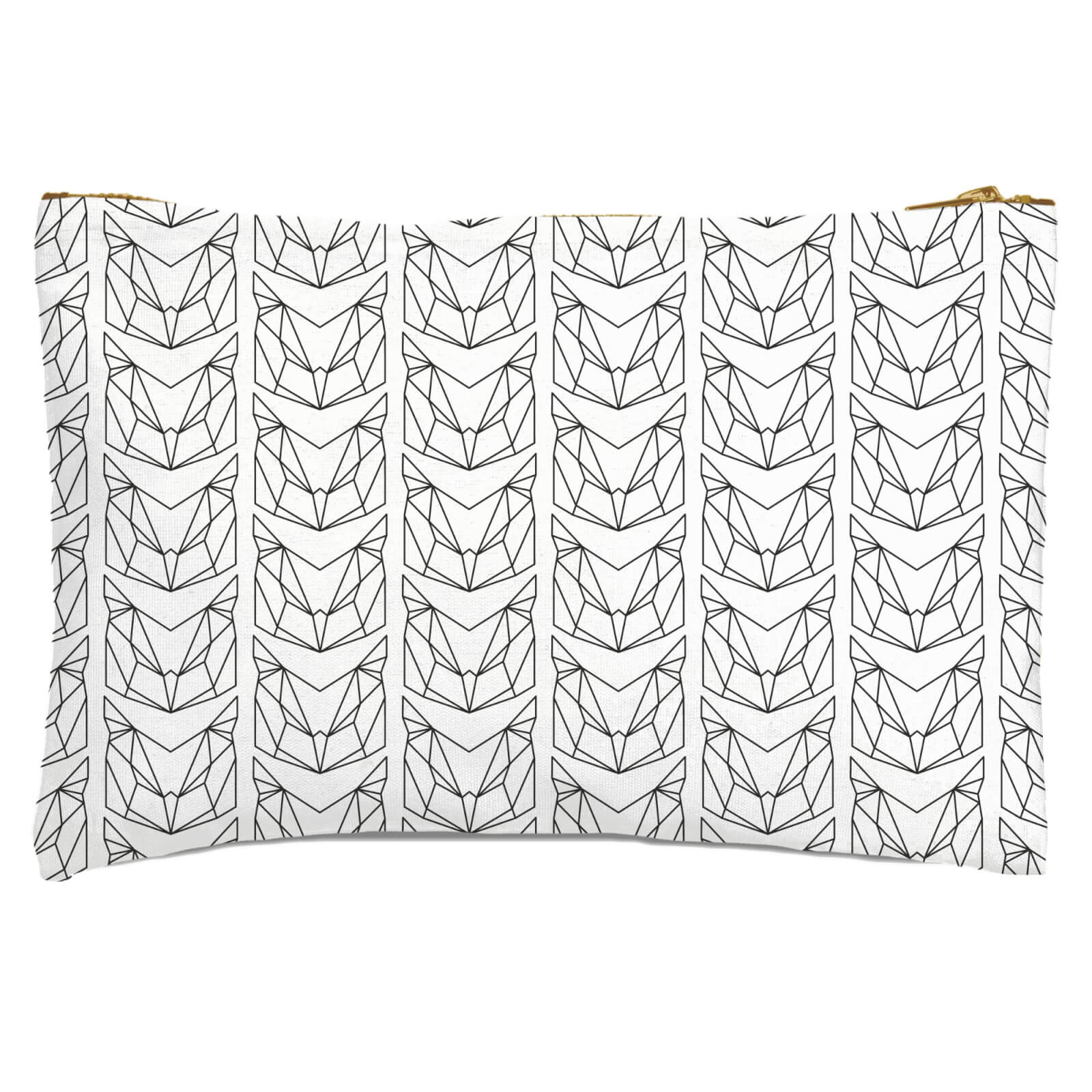 Black Geometric Owls Zipped Pouch