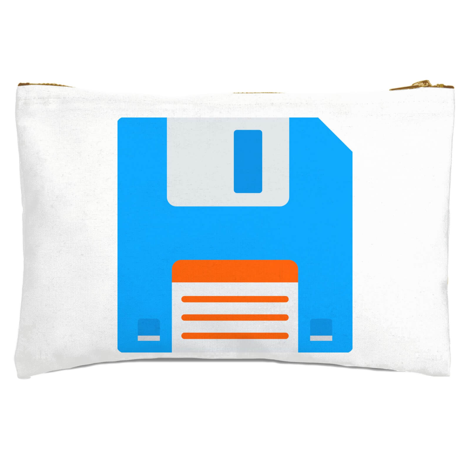 Blue Floppy Disk Zipped Pouch