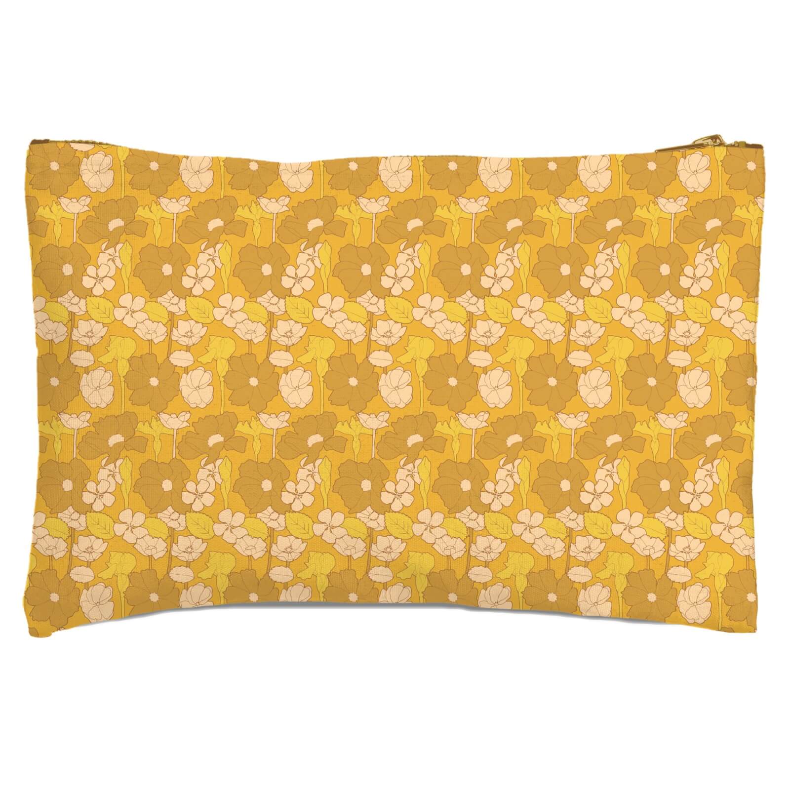 60s Floral Wallpaper Zipped Pouch