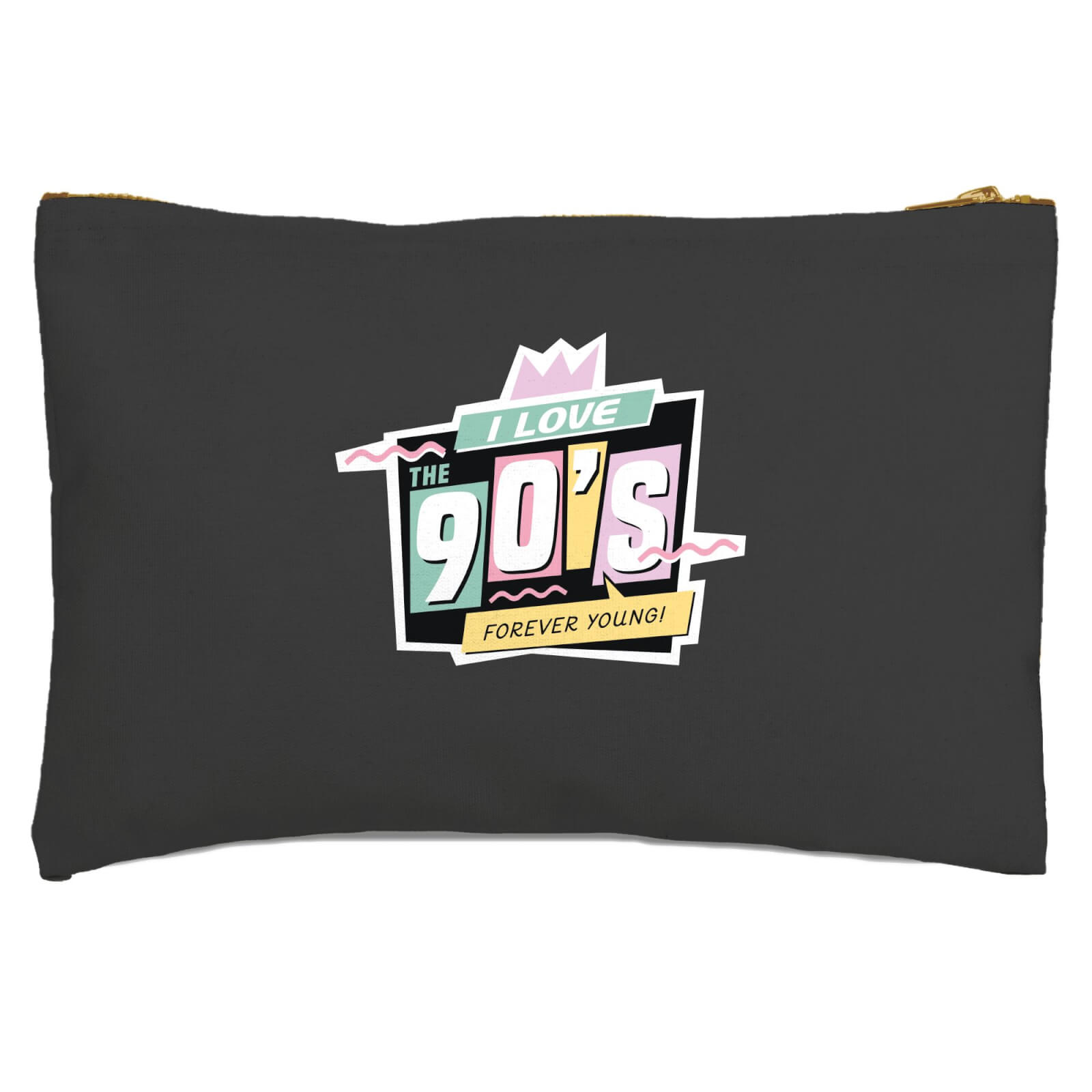 I Love The 90's Graphic Zipped Pouch