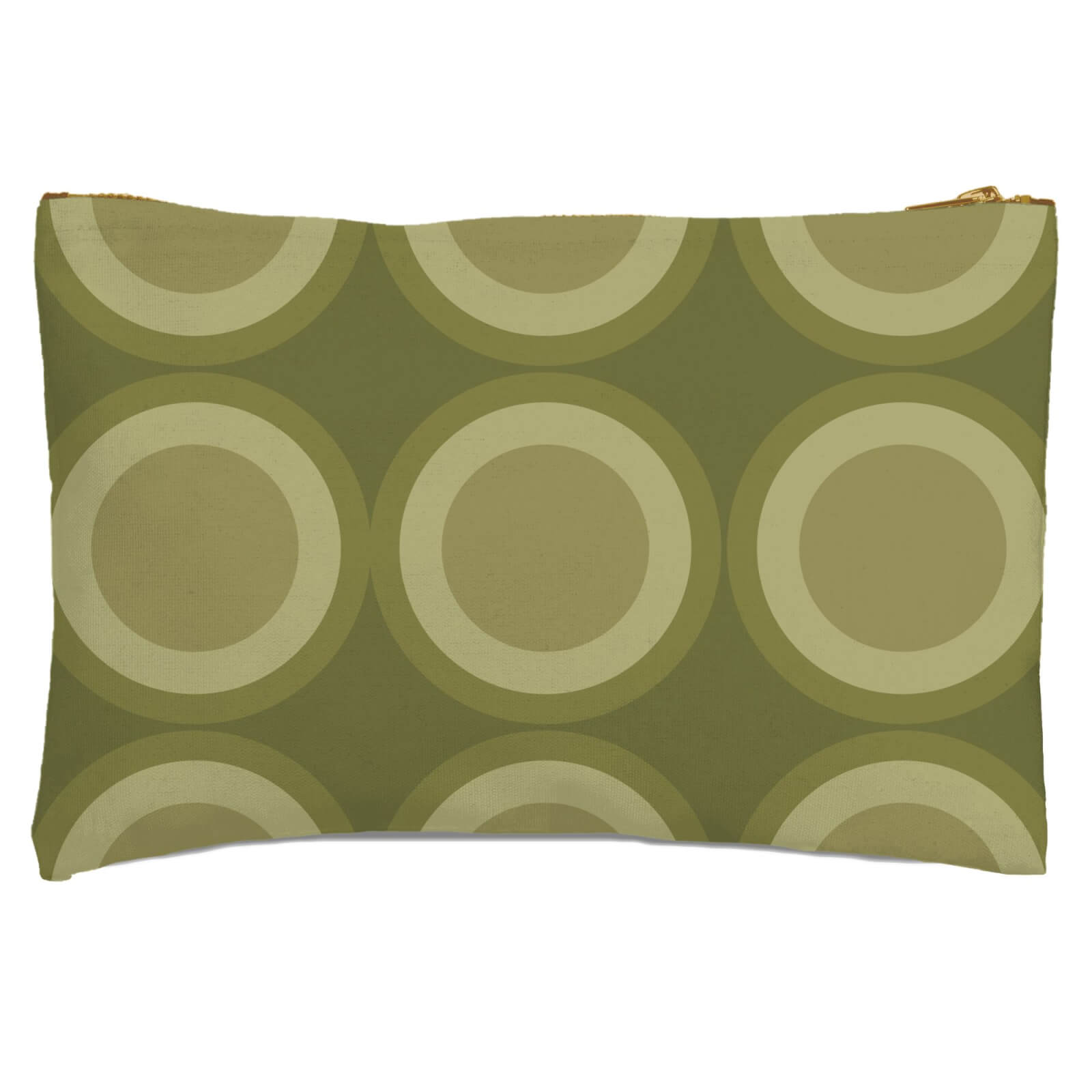 Green Circles Zipped Pouch