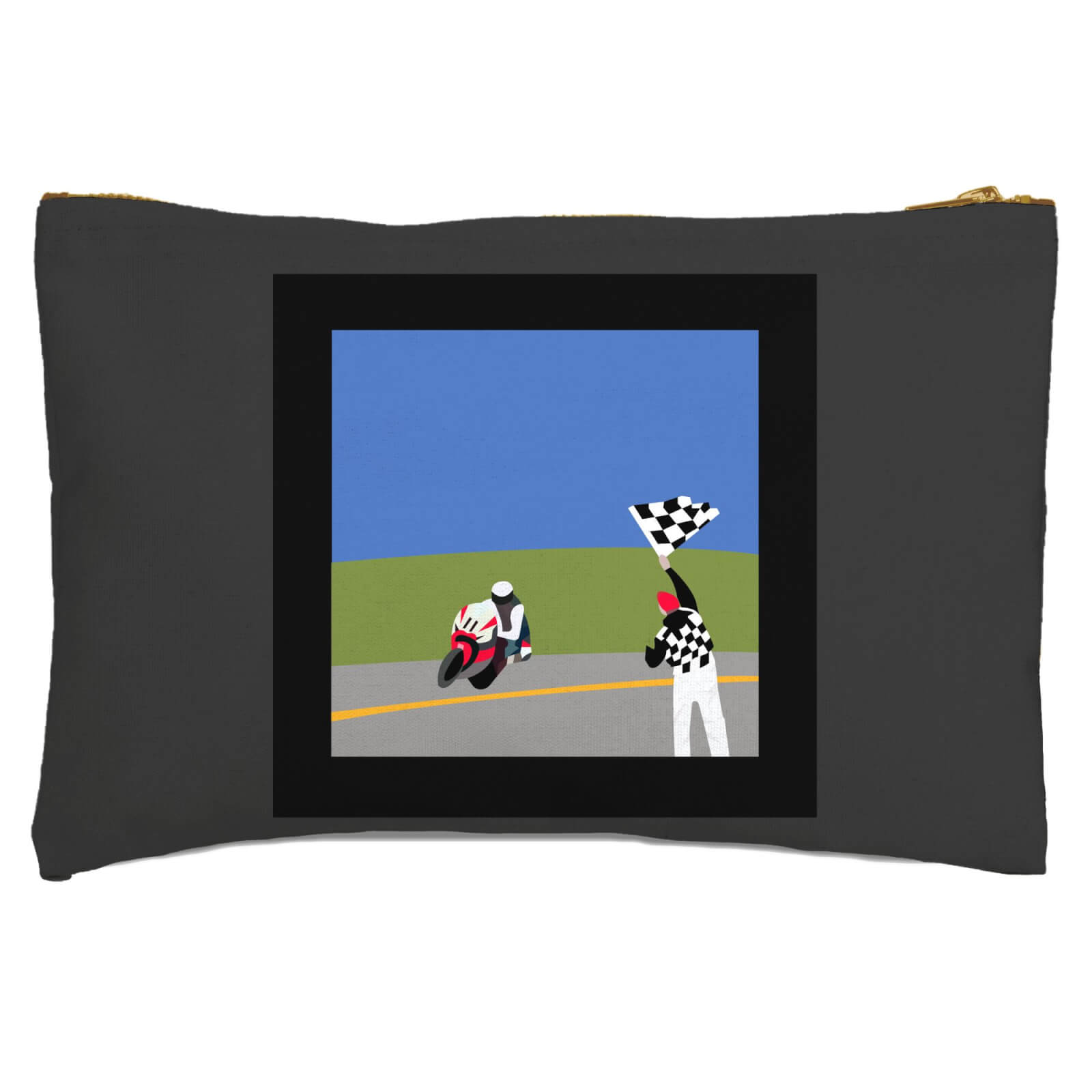Motorbike Finish Line Zipped Pouch
