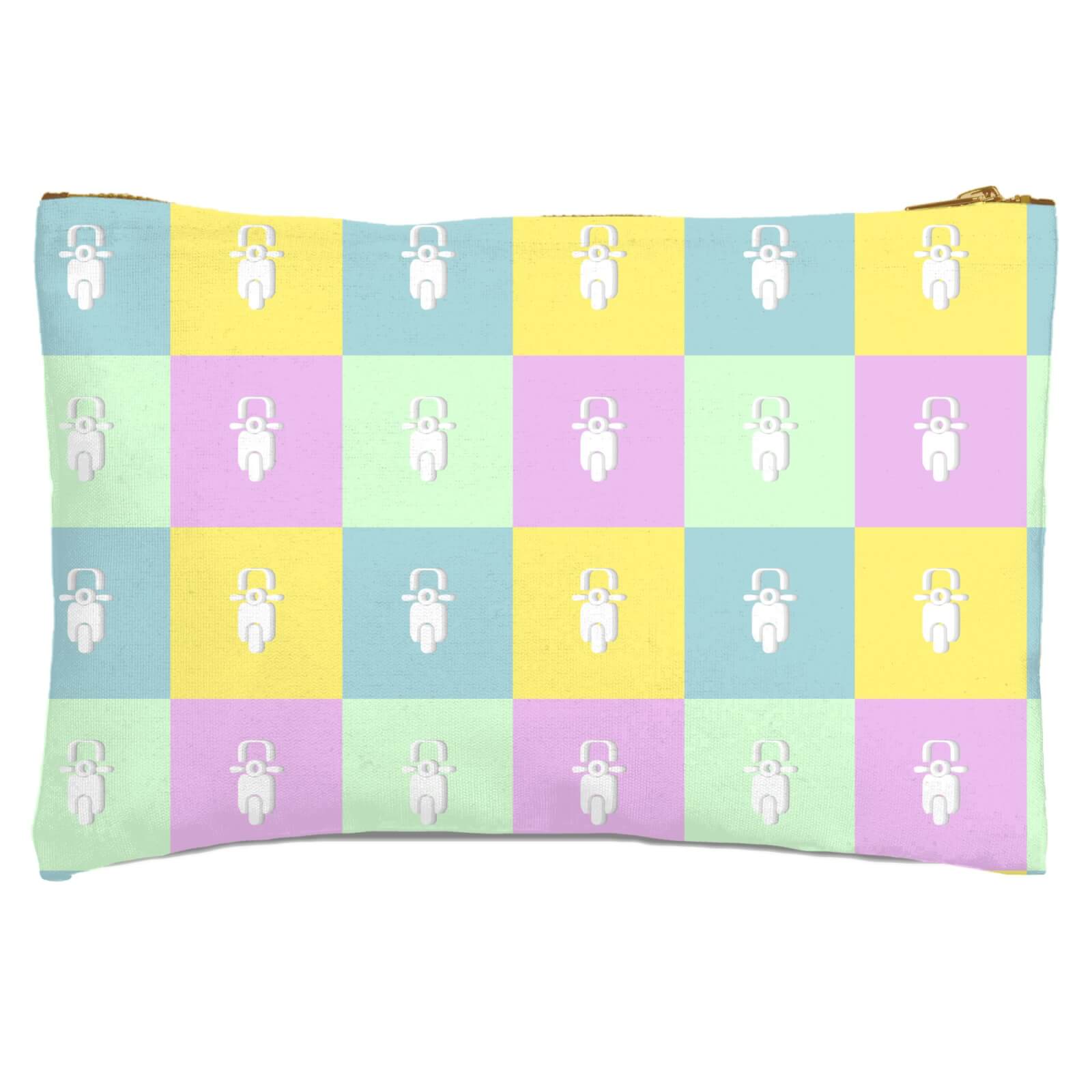 Moped Pattern Zipped Pouch