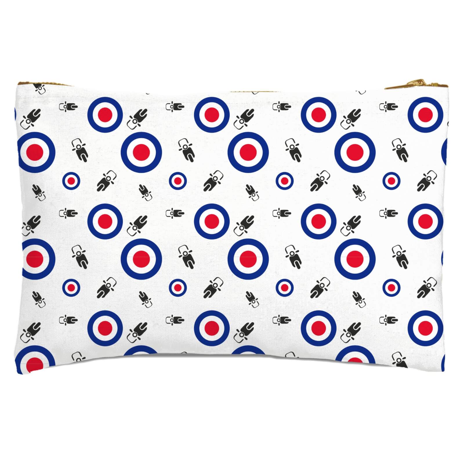 Moped Mod Pattern Zipped Pouch