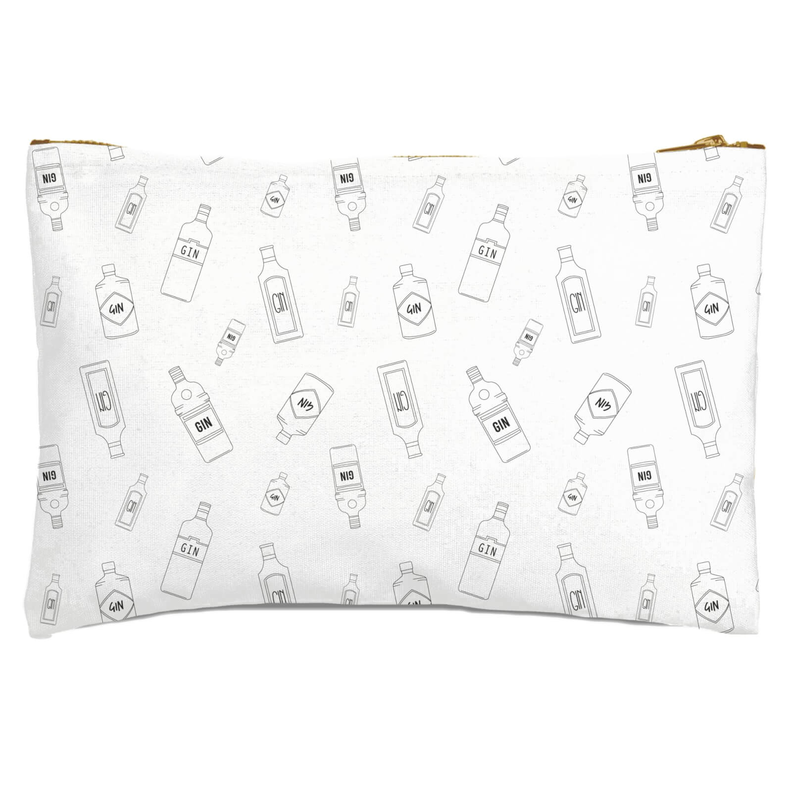 Gin Bottles Black And White Zipped Pouch