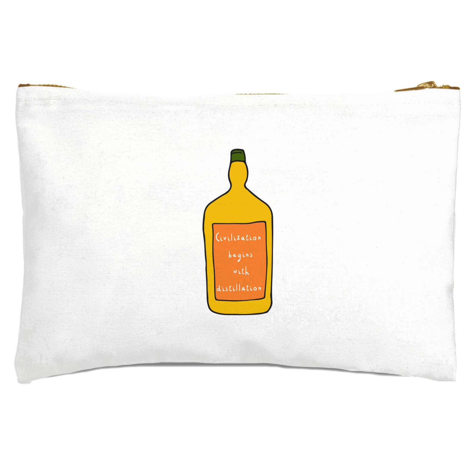 Civilisation Begins With Distillation Zipped Pouch
