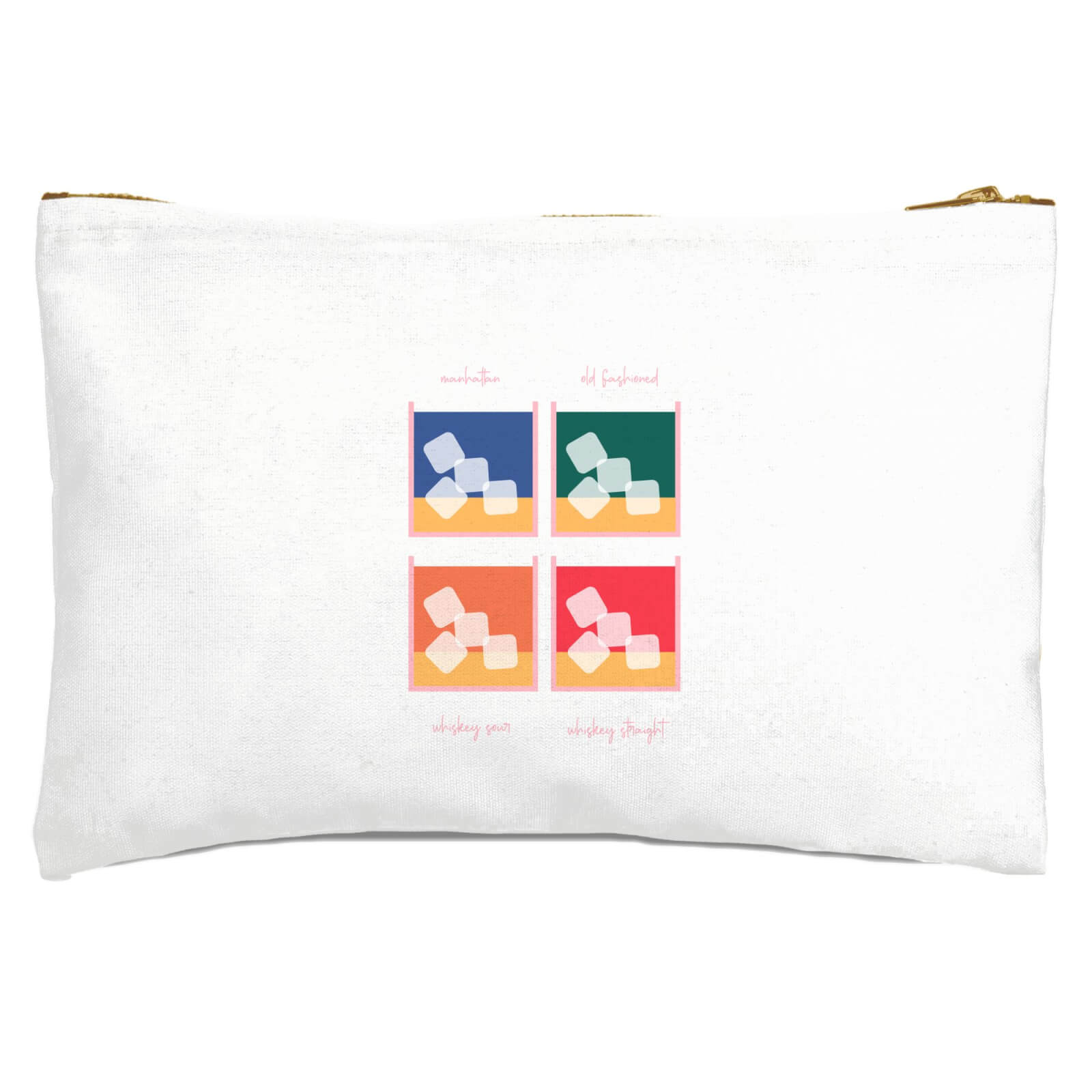 Whiskey Cocktails Zipped Pouch