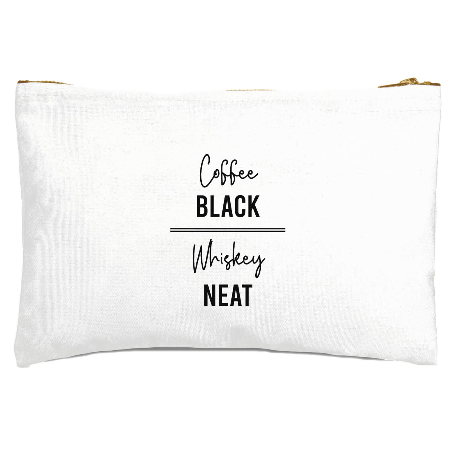 Coffee Black Whiskey Neat Zipped Pouch