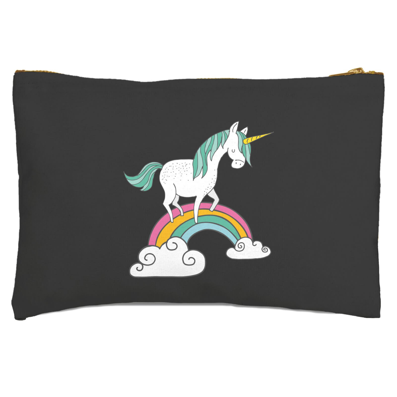 Unicorn Walking Over Rainbow Zipped Pouch