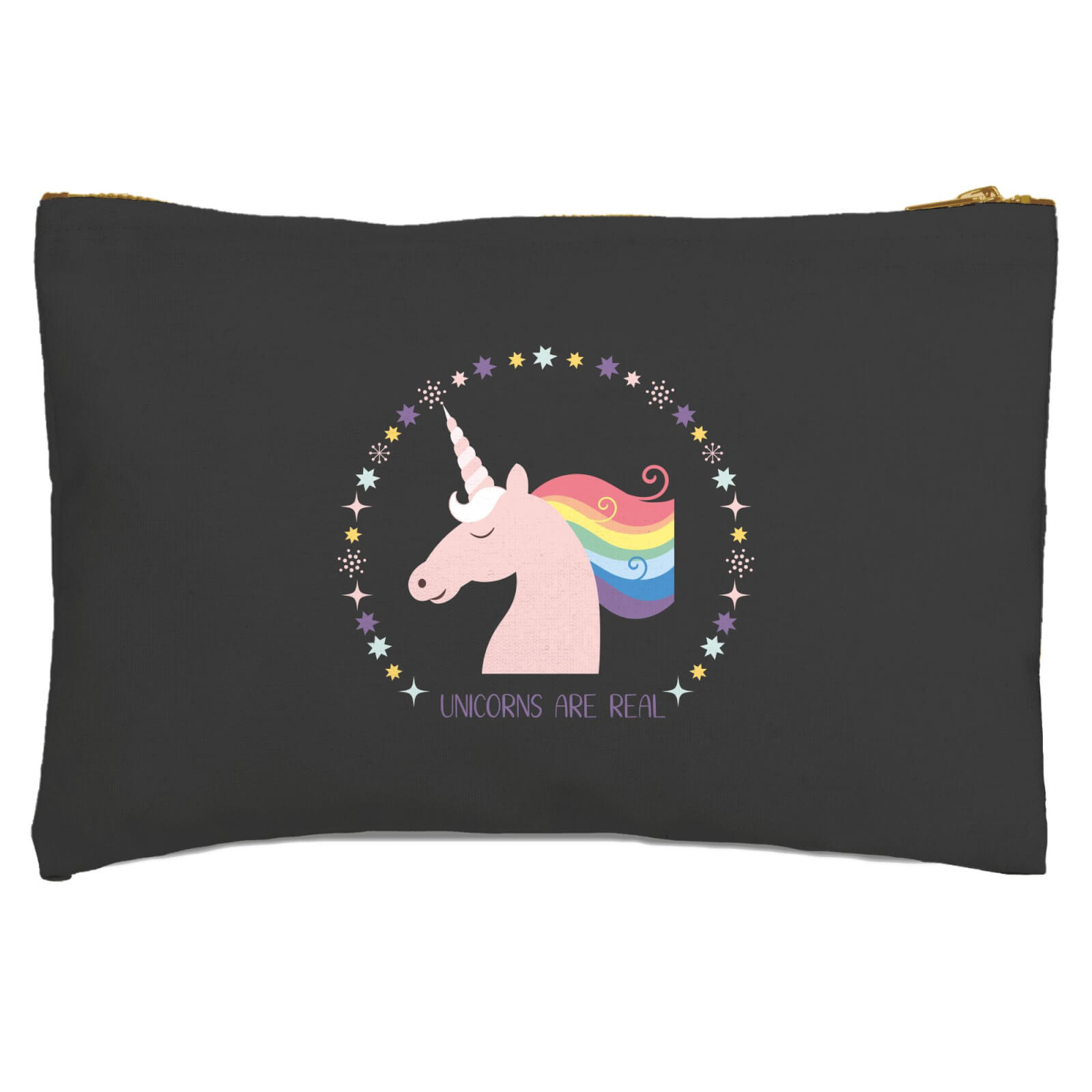 Unicorns Are Real Circle Zipped Pouch