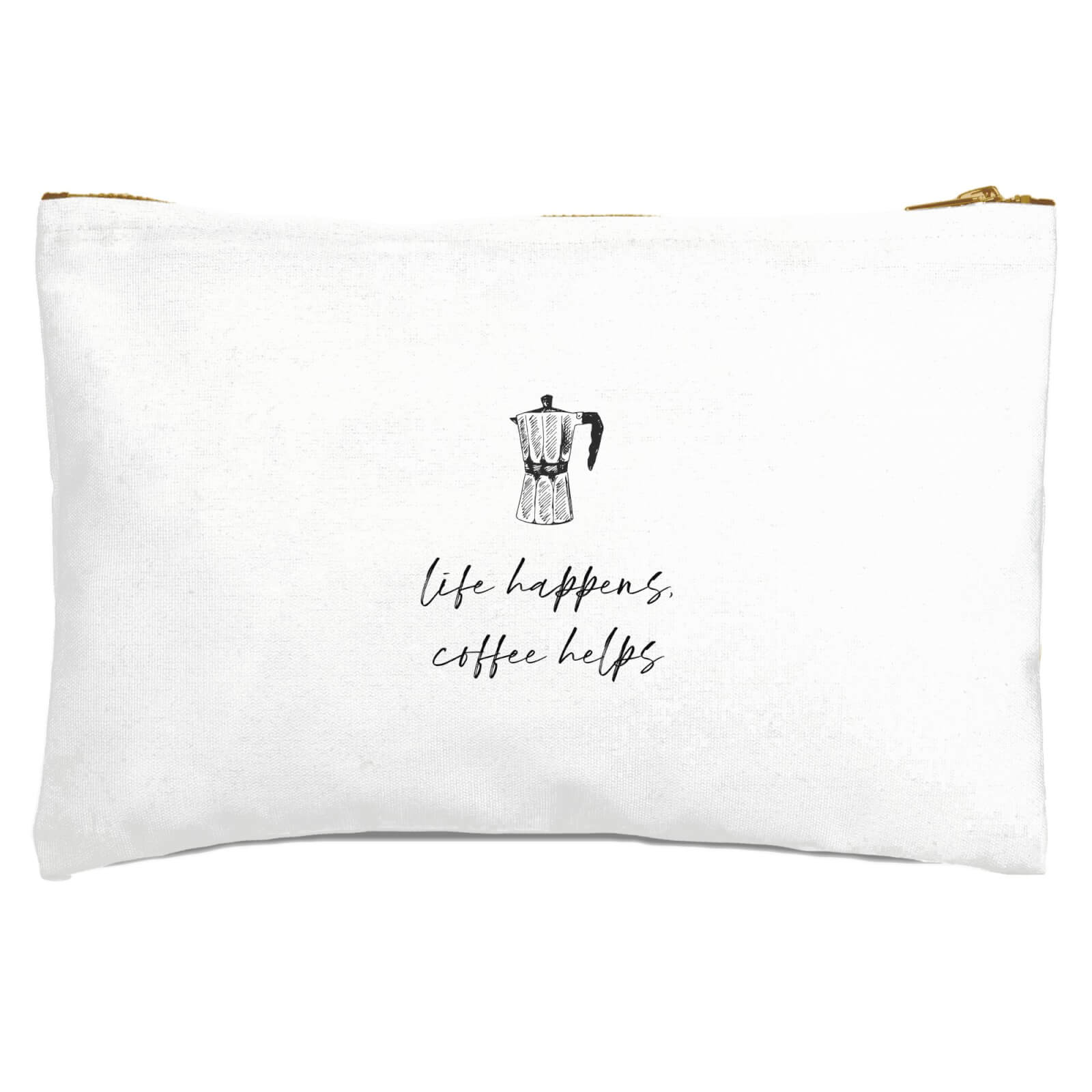 Life Happens Coffee Helps Zipped Pouch