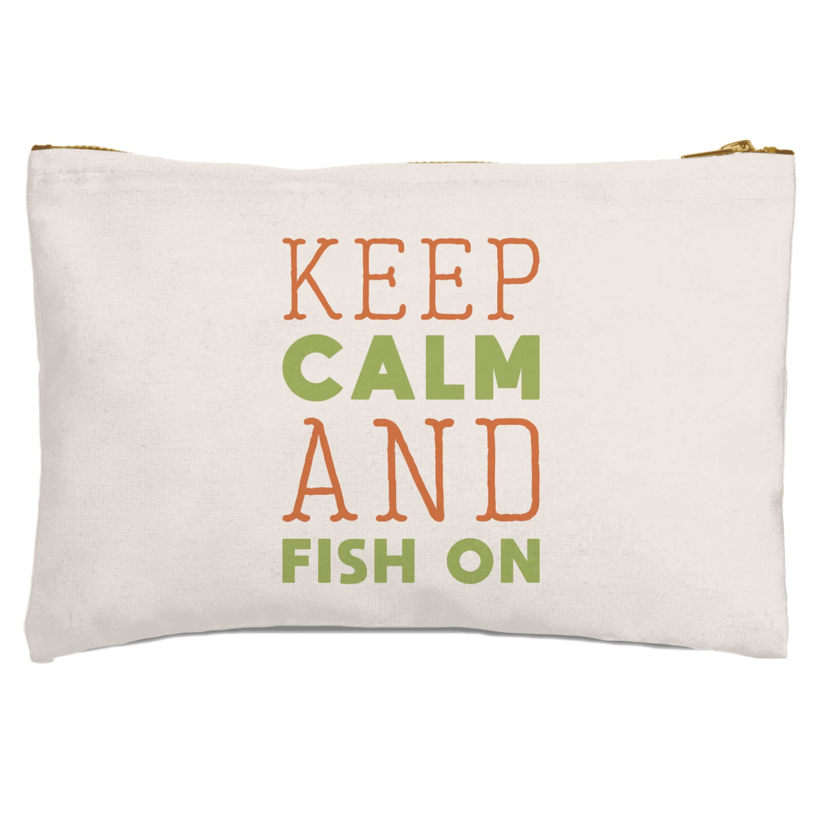 Keep Calm And Fish On Zipped Pouch