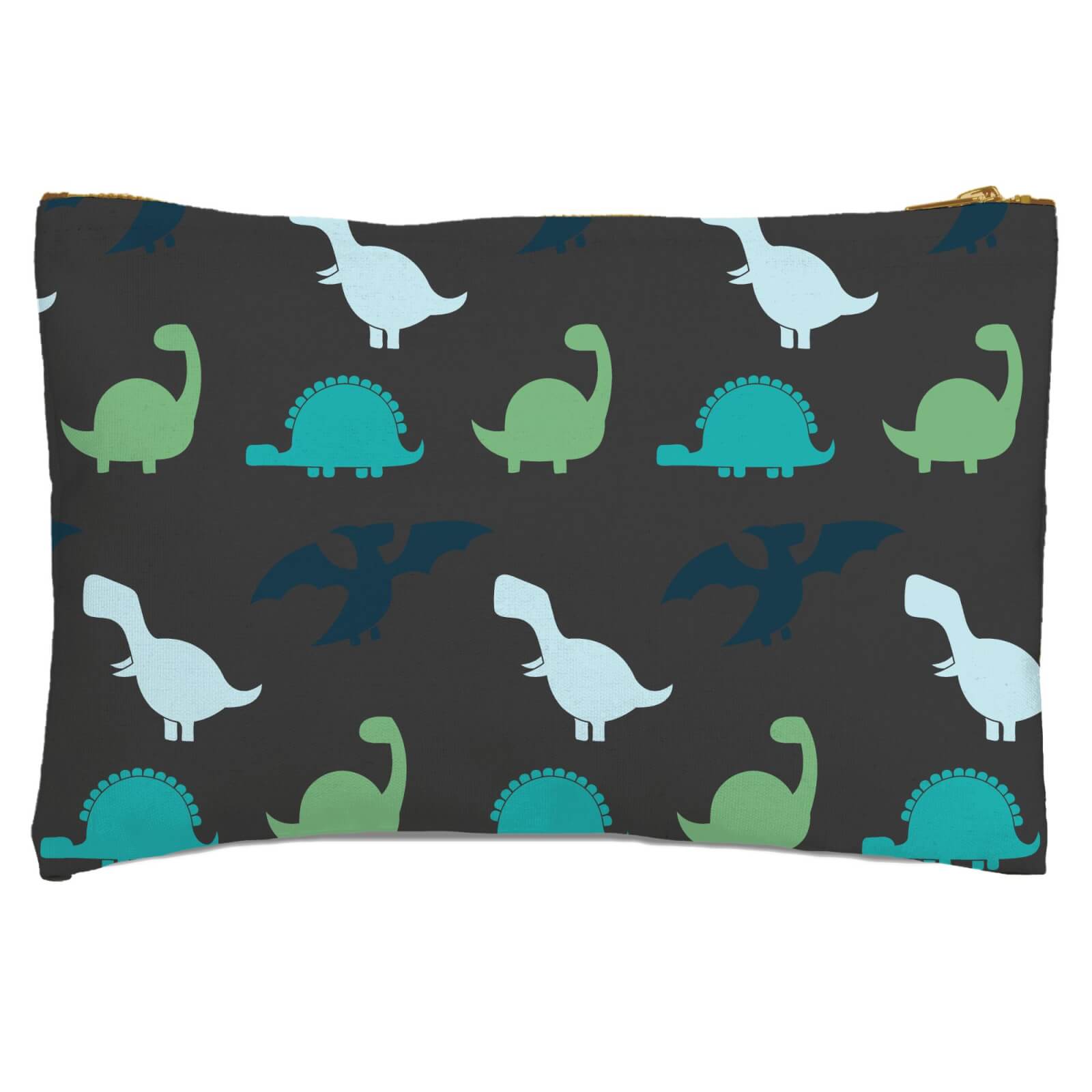 Dino Silhouette Pattern Zipped Pouch