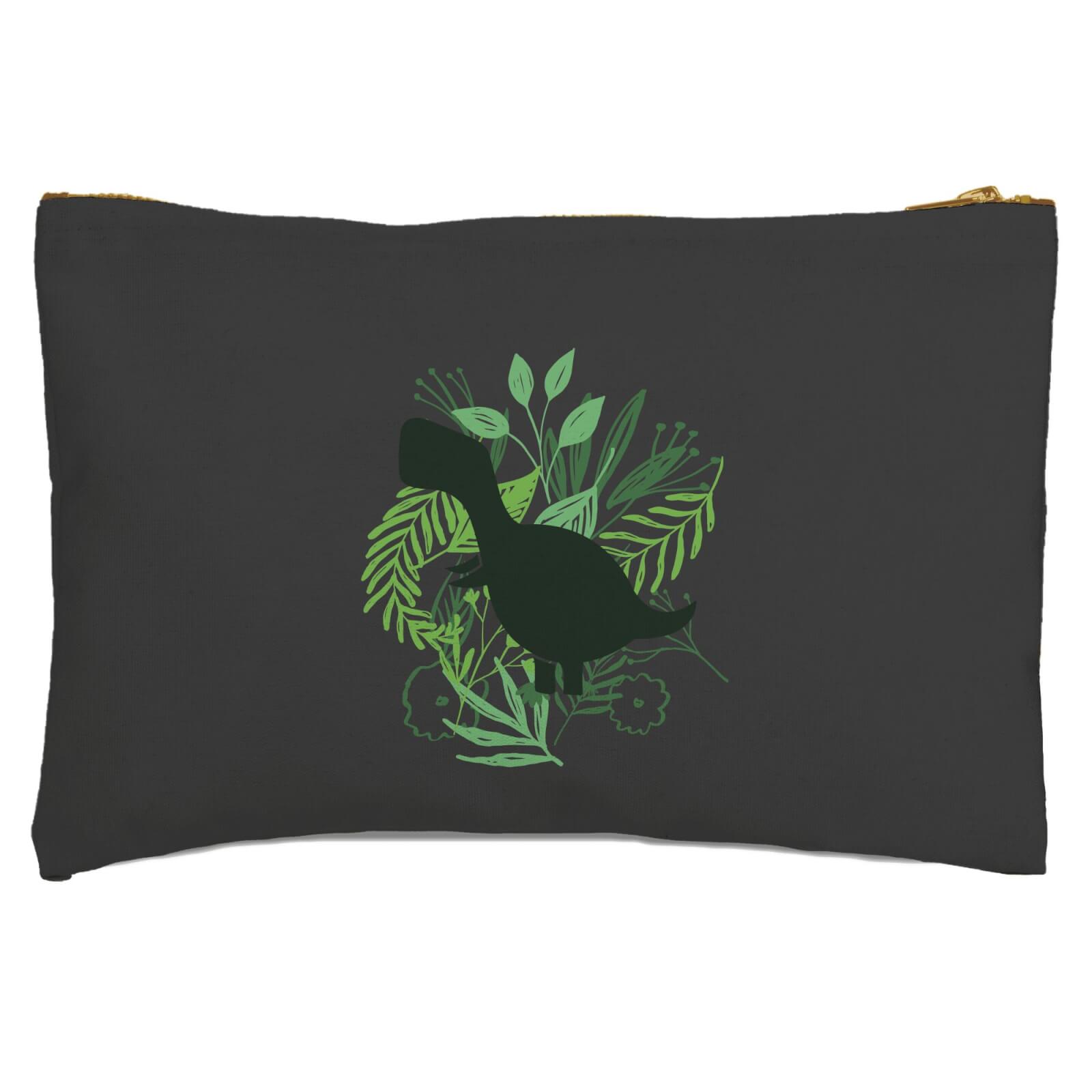 T-Rex Silhouette Foliage Zipped Pouch
