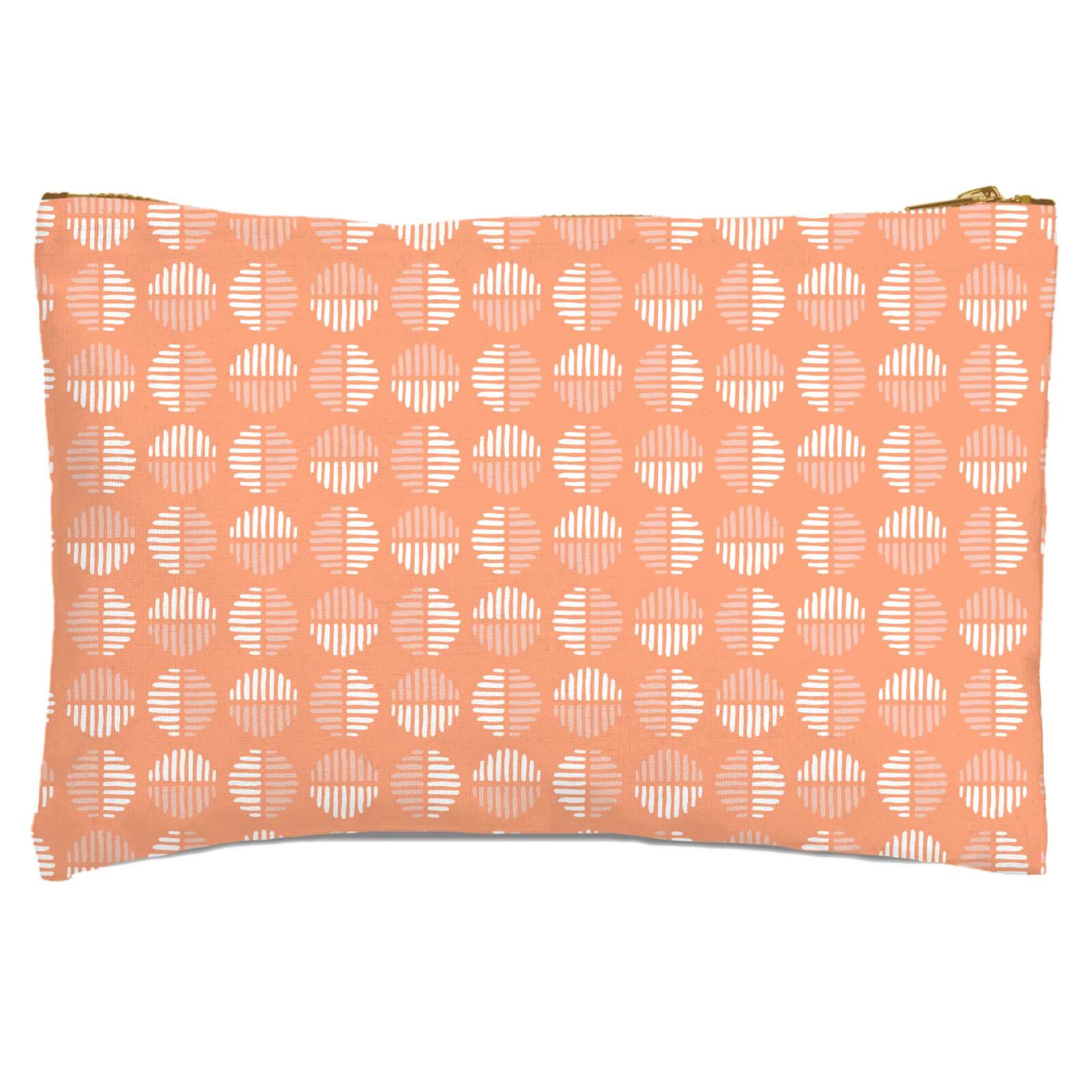 Retro Peach Circles Zipped Pouch