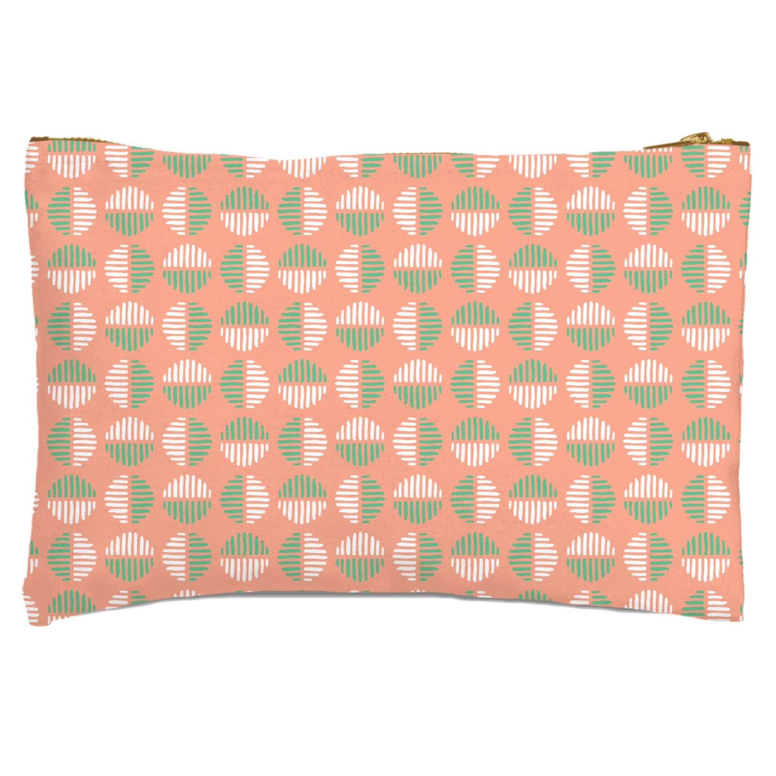 Retro Pink & Green Circles Zipped Pouch