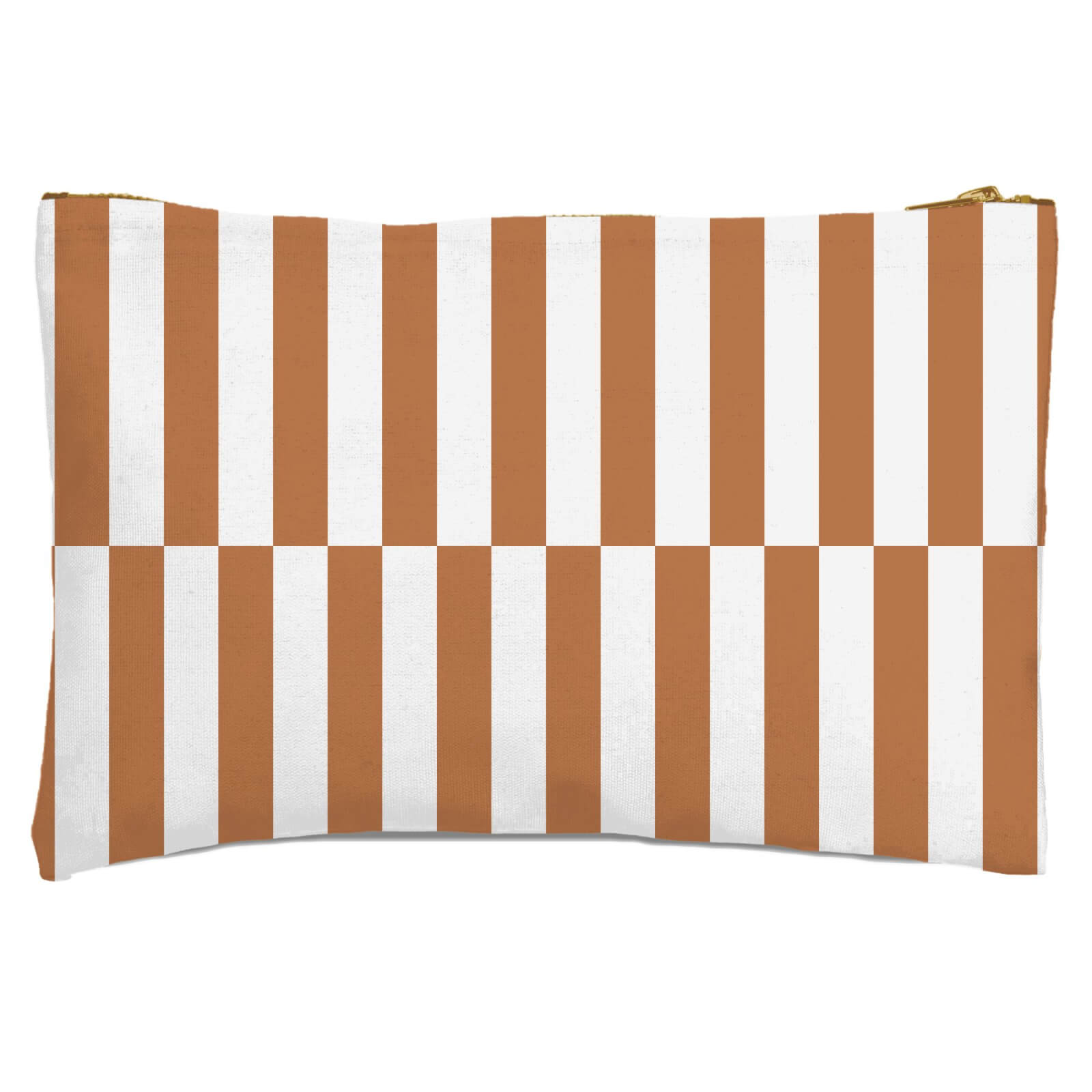 Retro Rust Stripes Zipped Pouch