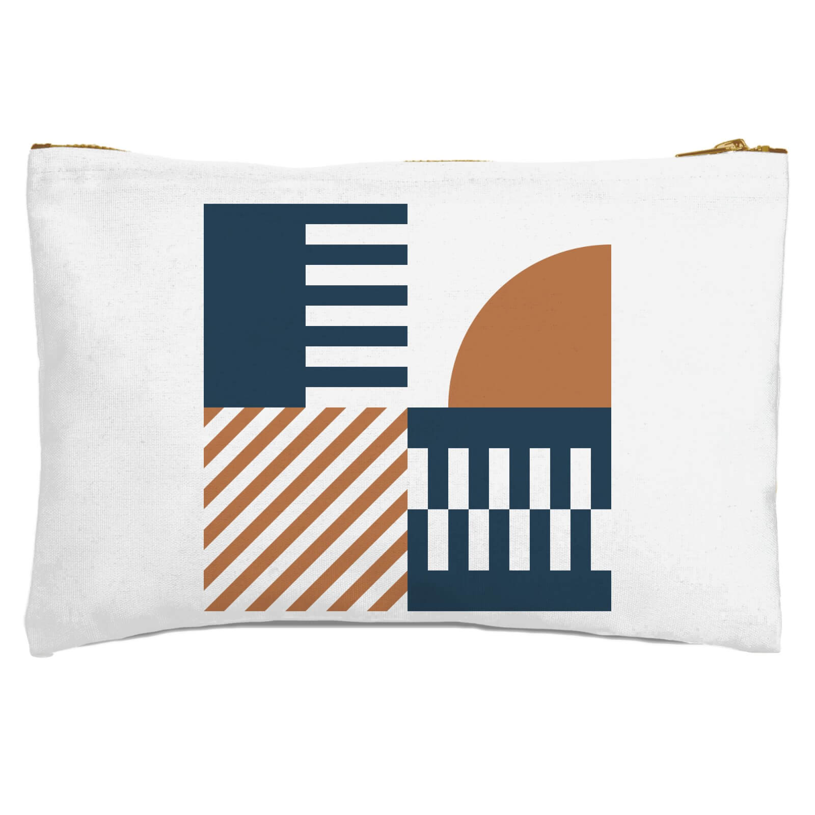 Retro Geometric Shapes Zipped Pouch