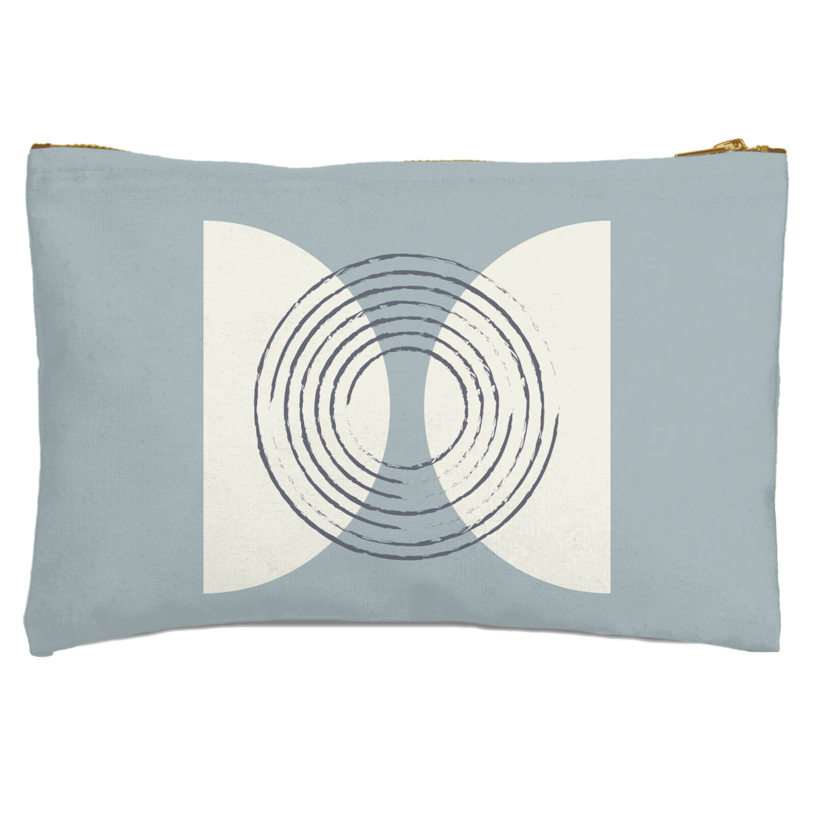 Linear Circles Zipped Pouch
