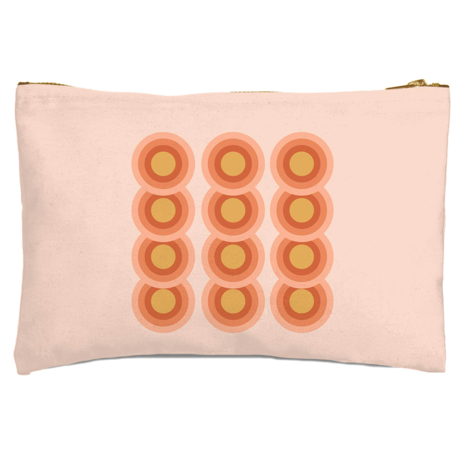 Retro Gradient Circles Zipped Pouch