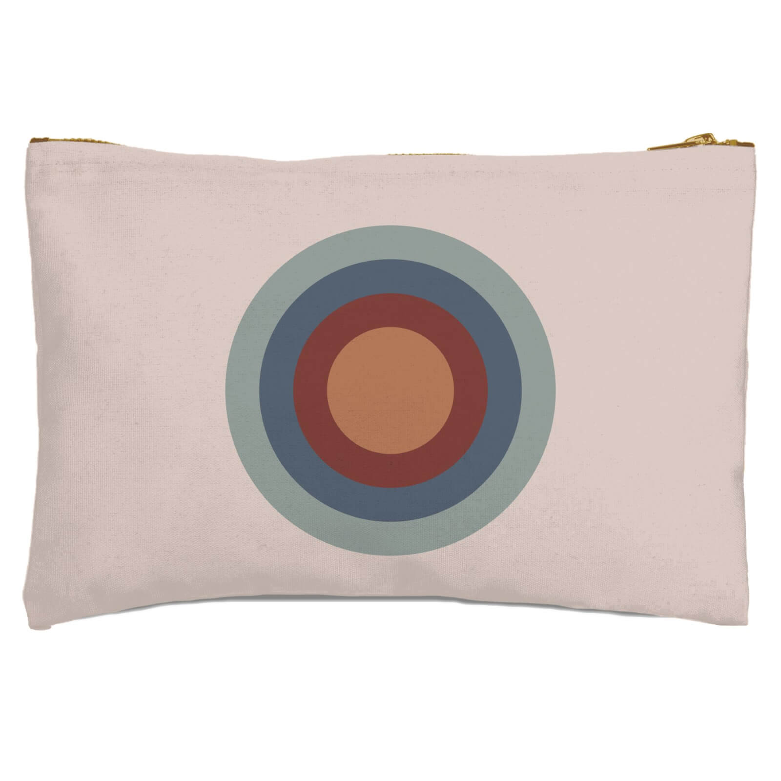 Winter Retro Circles Zipped Pouch