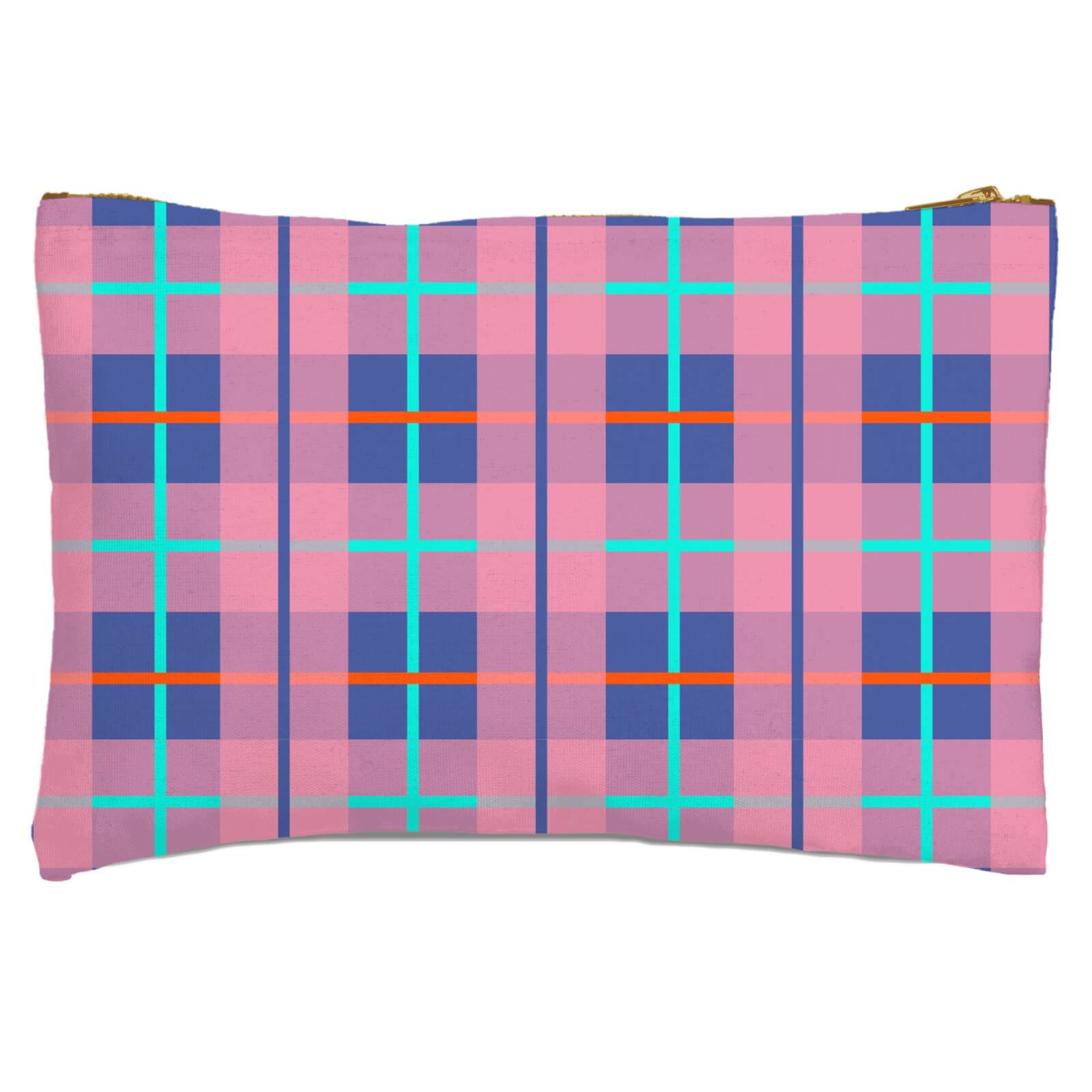 Modern Tartan Zipped Pouch