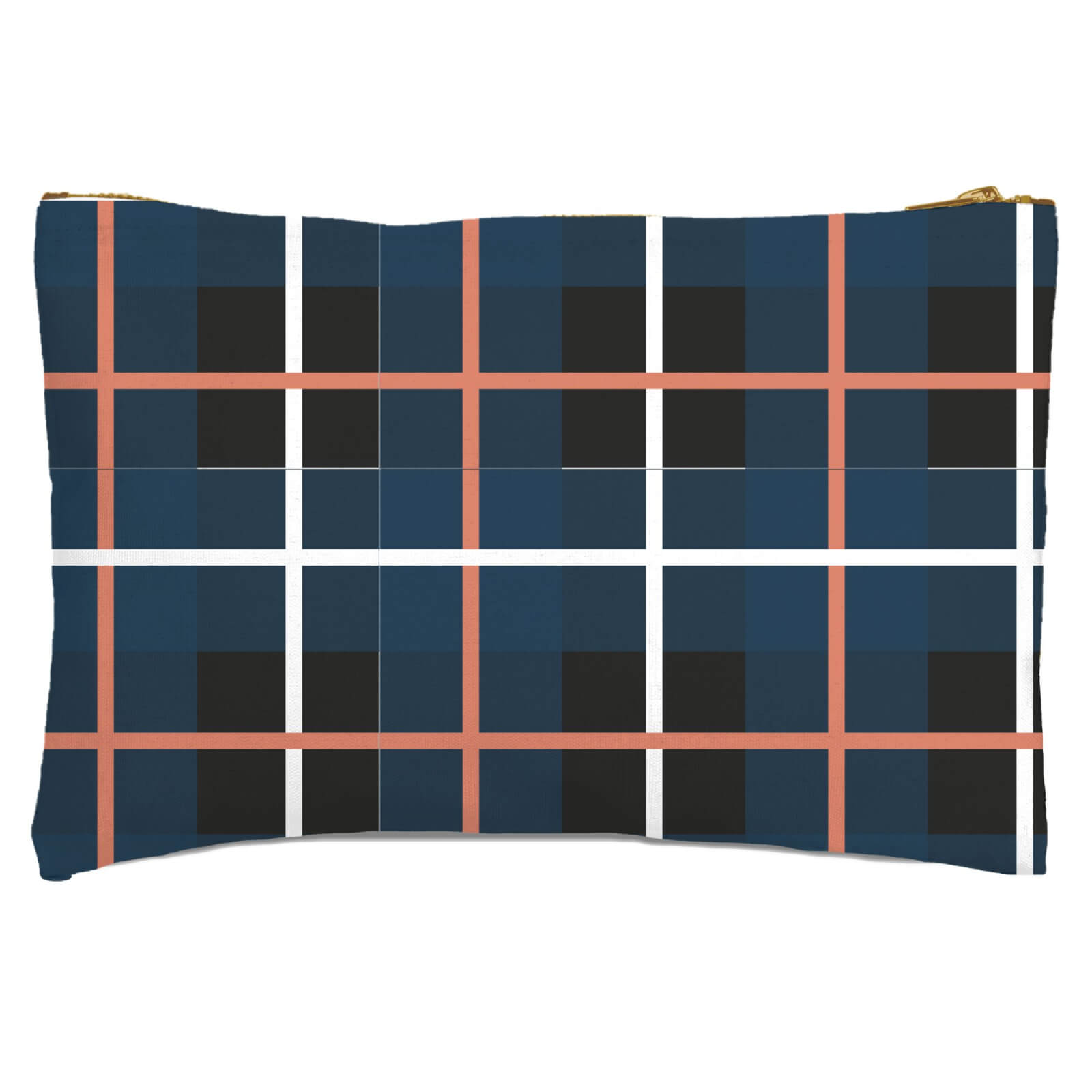 Deep Tartan Zipped Pouch