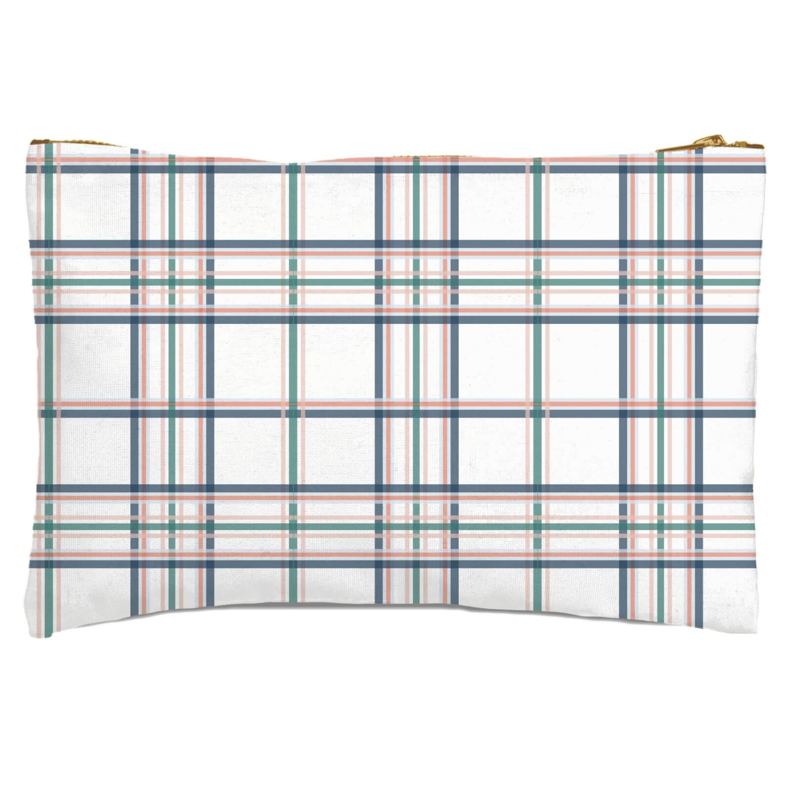 Tartan Thin Stripes Zipped Pouch
