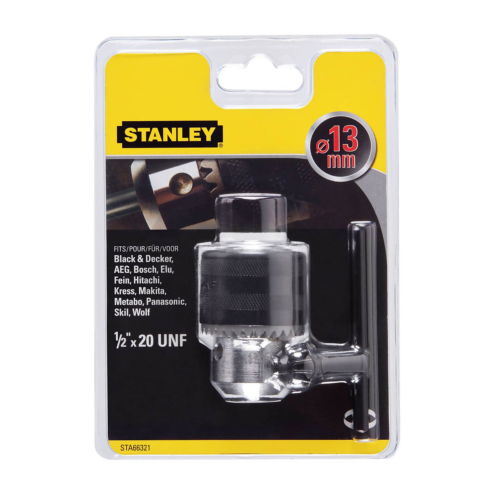 Photo of Stanley Reversible 13mm Chuck With Key -sta66321-qz-