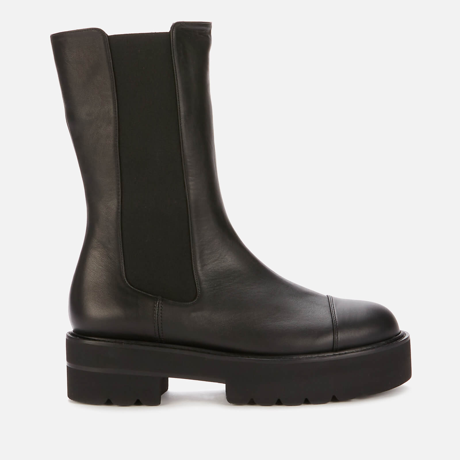 Stuart Weitzman Women's Presley Ultralift Leather Mid Calf Boots - Black - UK 7