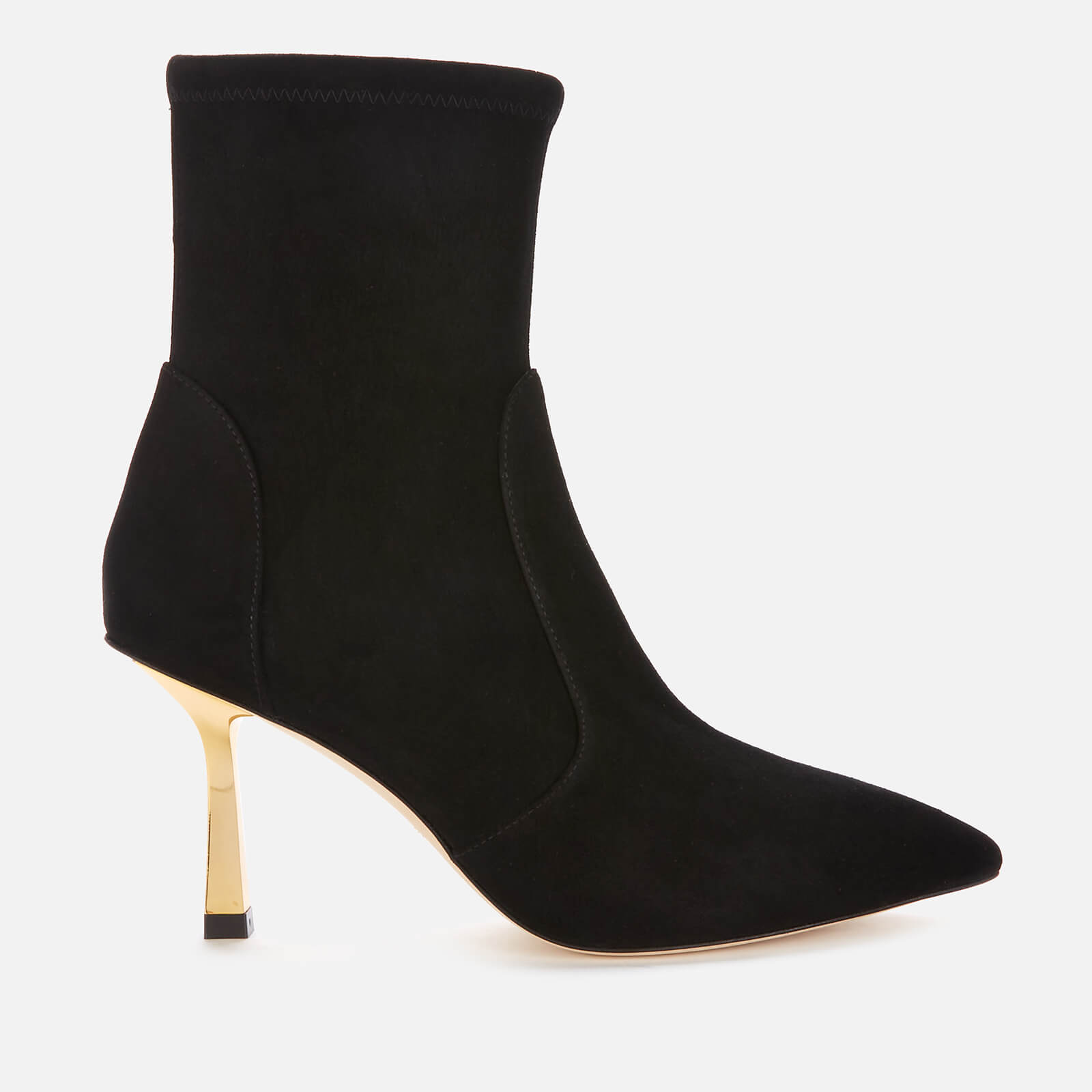 Stuart Weitzman Women's Max 85 Suede Ankle Boots - Black/Gold - UK 4