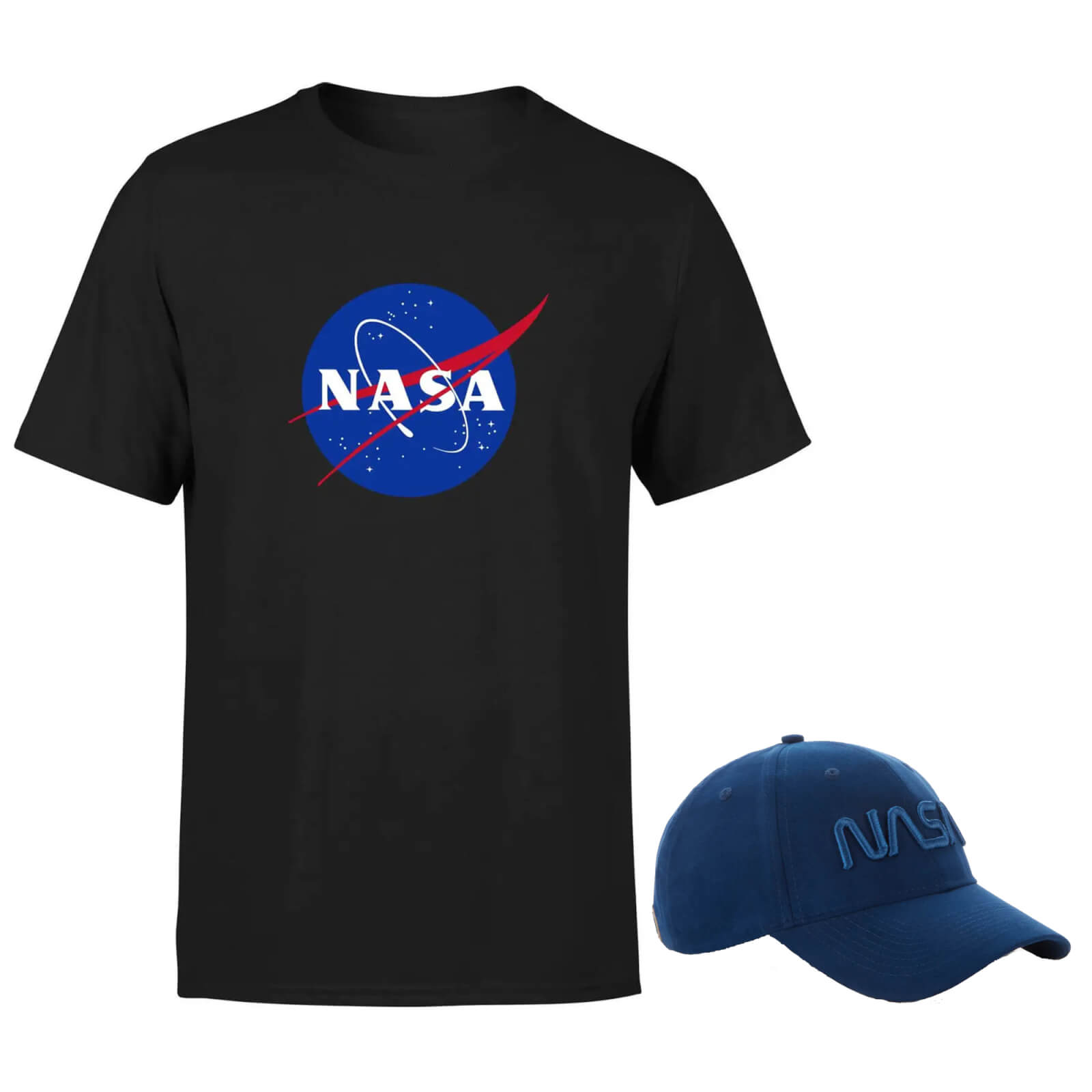 NASA Navy Cap & Nasa T-Shirt Bundle - Women's - L