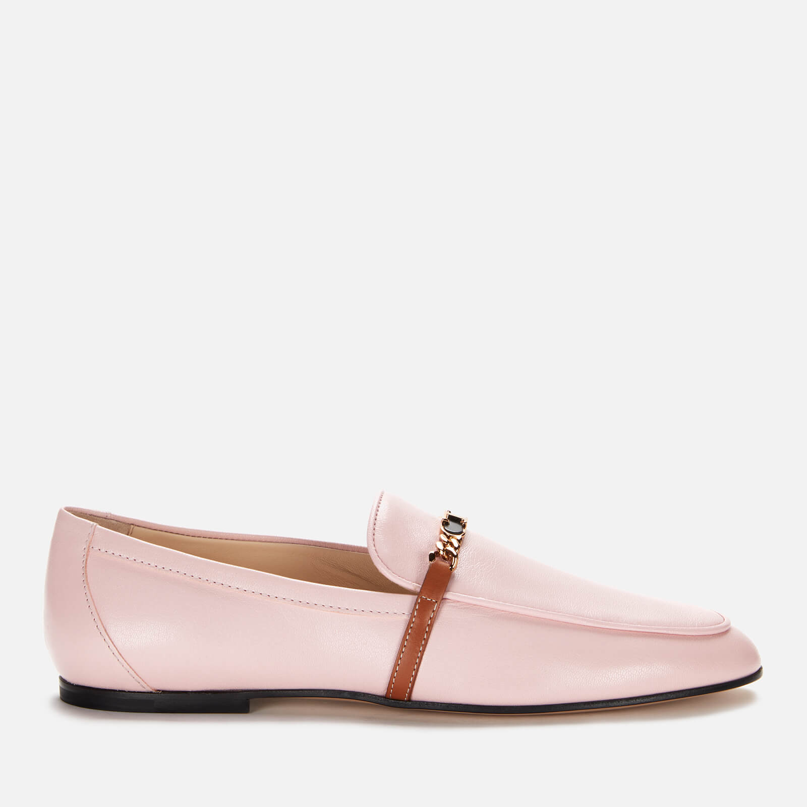 Tod's Women's T Chain Leather Loafers - Pink - UK 3
