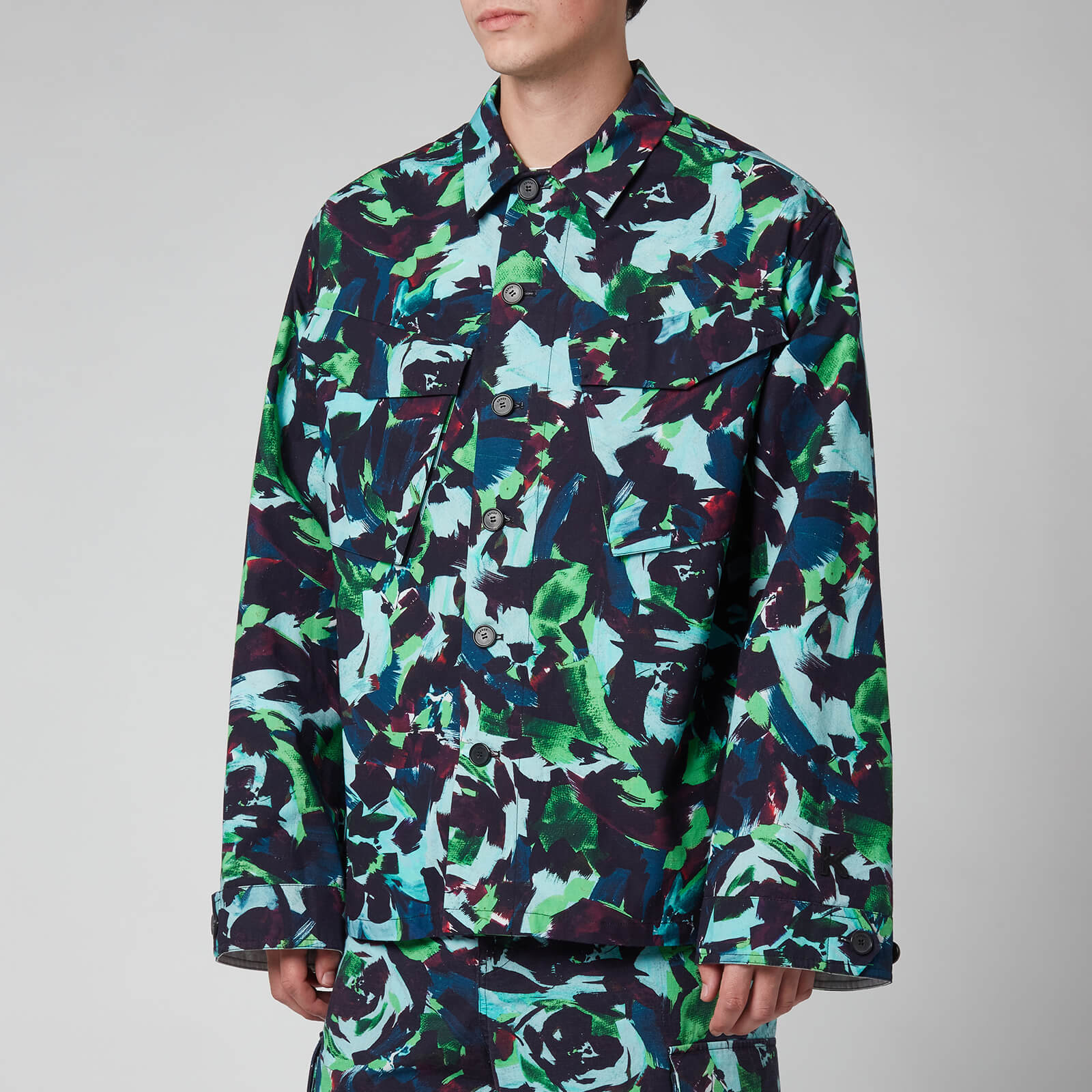 KENZO Men's Printed Workwear Jacket - Grass Green - M