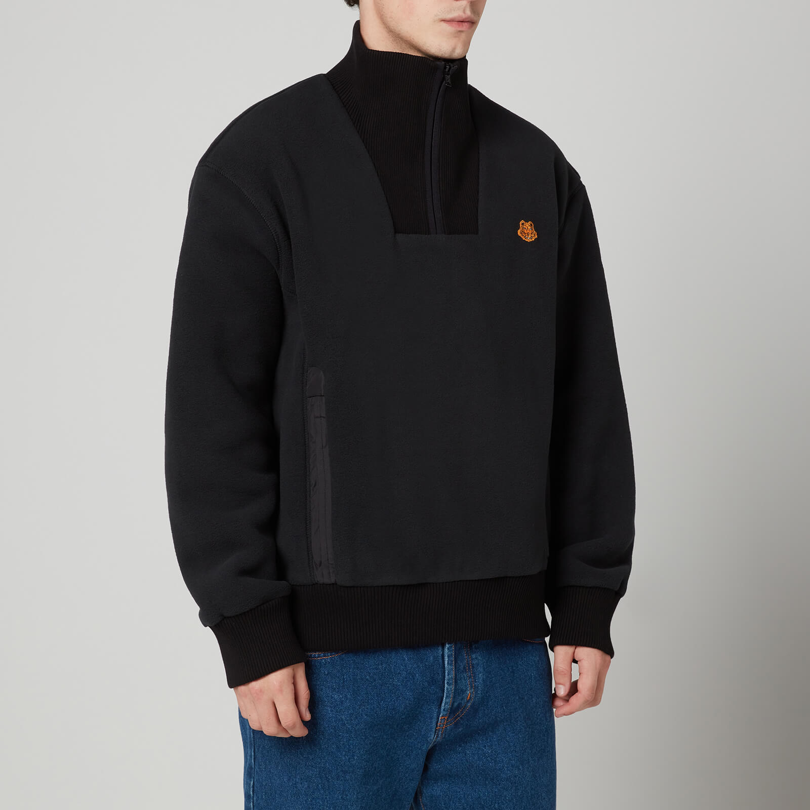 KENZO Men's Polar High Neck Fleece Jacket - Black - XS