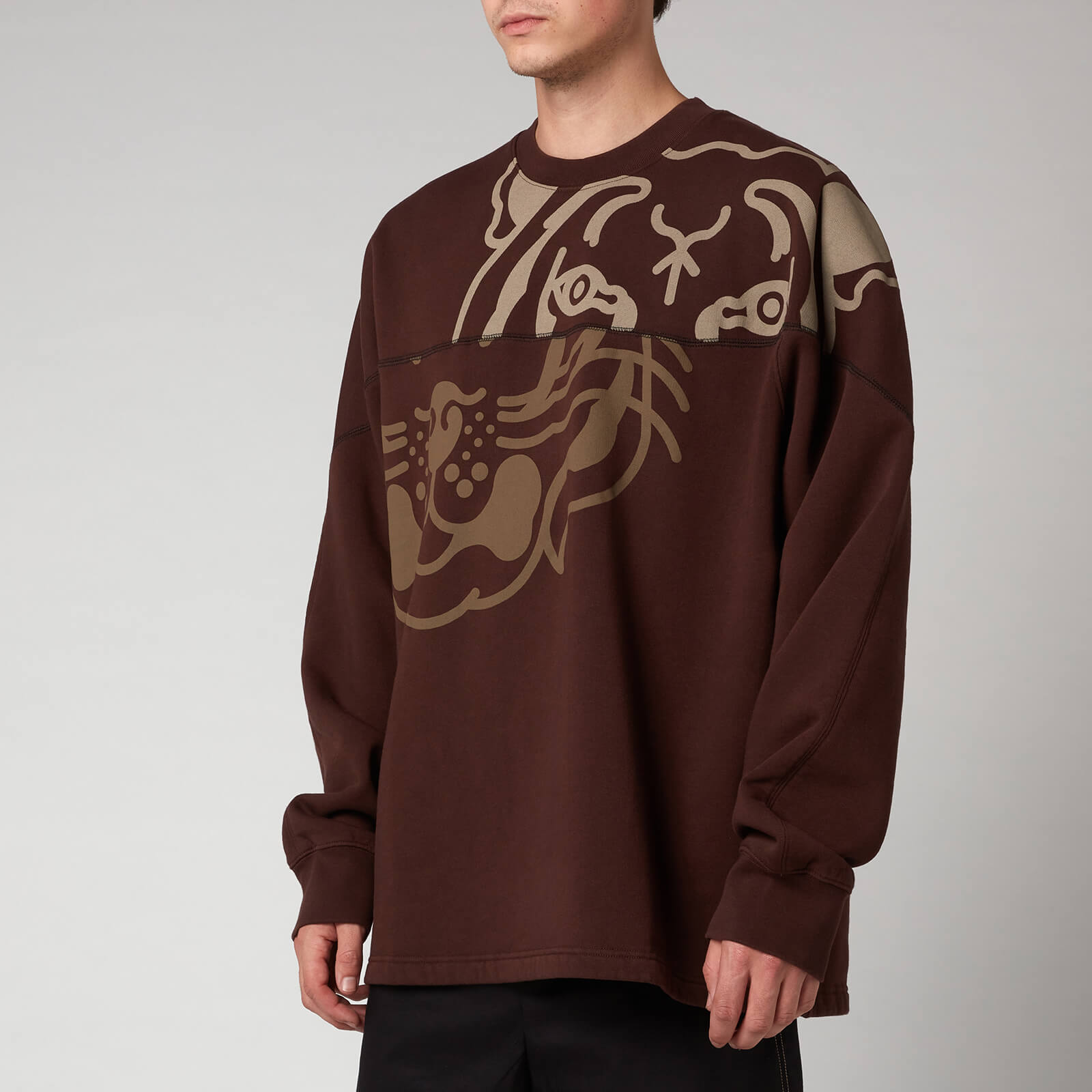KENZO Men's K-Tiger Seasonal Sweatshirt - Dark Brown - XXL