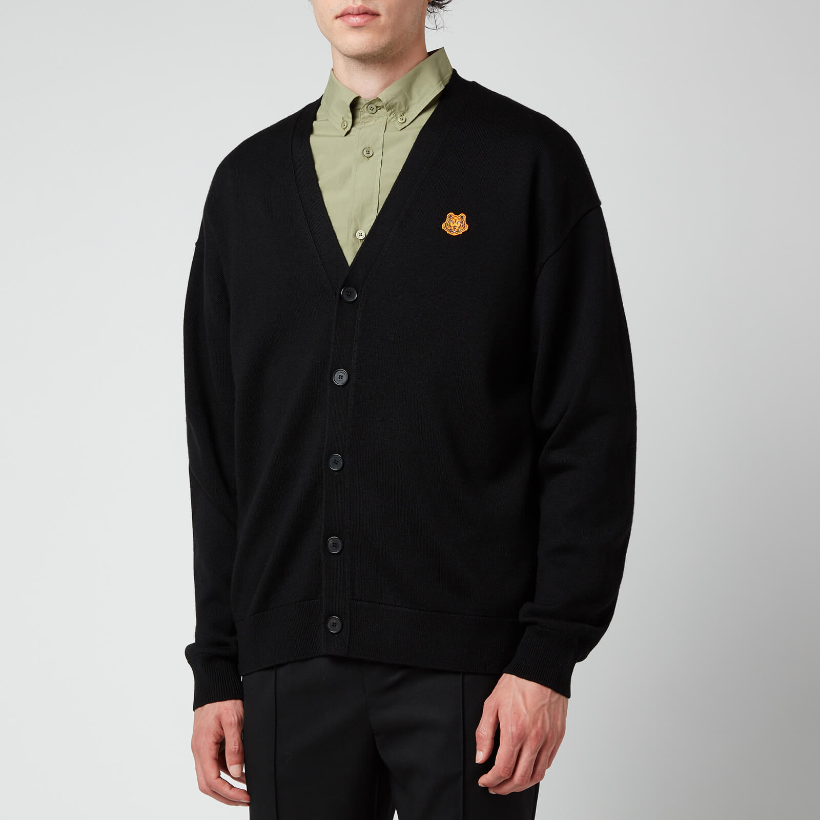 KENZO Men's Tiger Crest Buttoned Cardigan - Black - L
