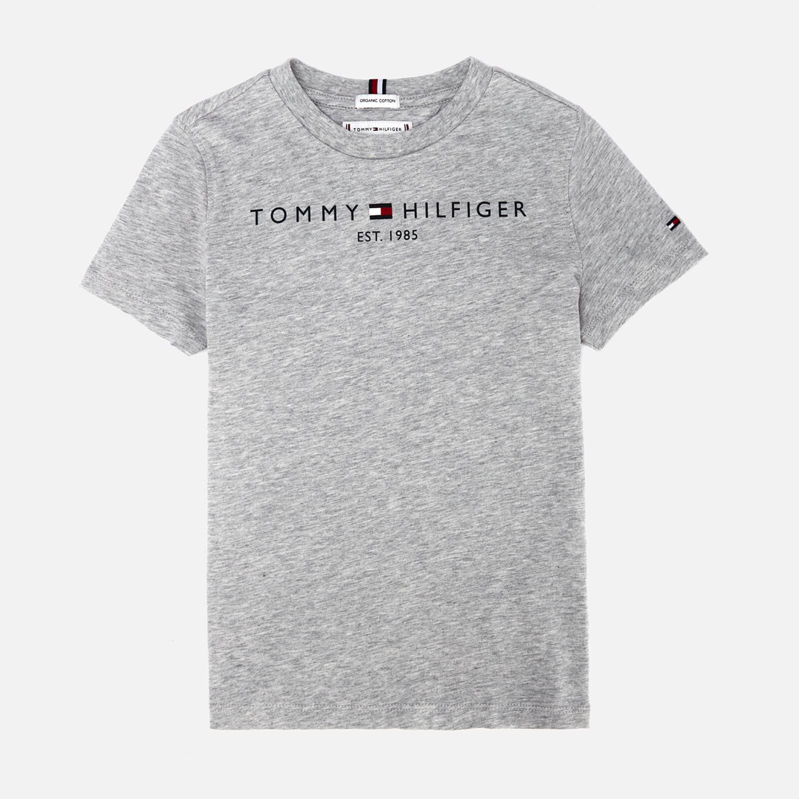 Tommy Hilfiger Kids' Essential Short Sleeve T-Shirt - Light Grey Heather - 8 Years