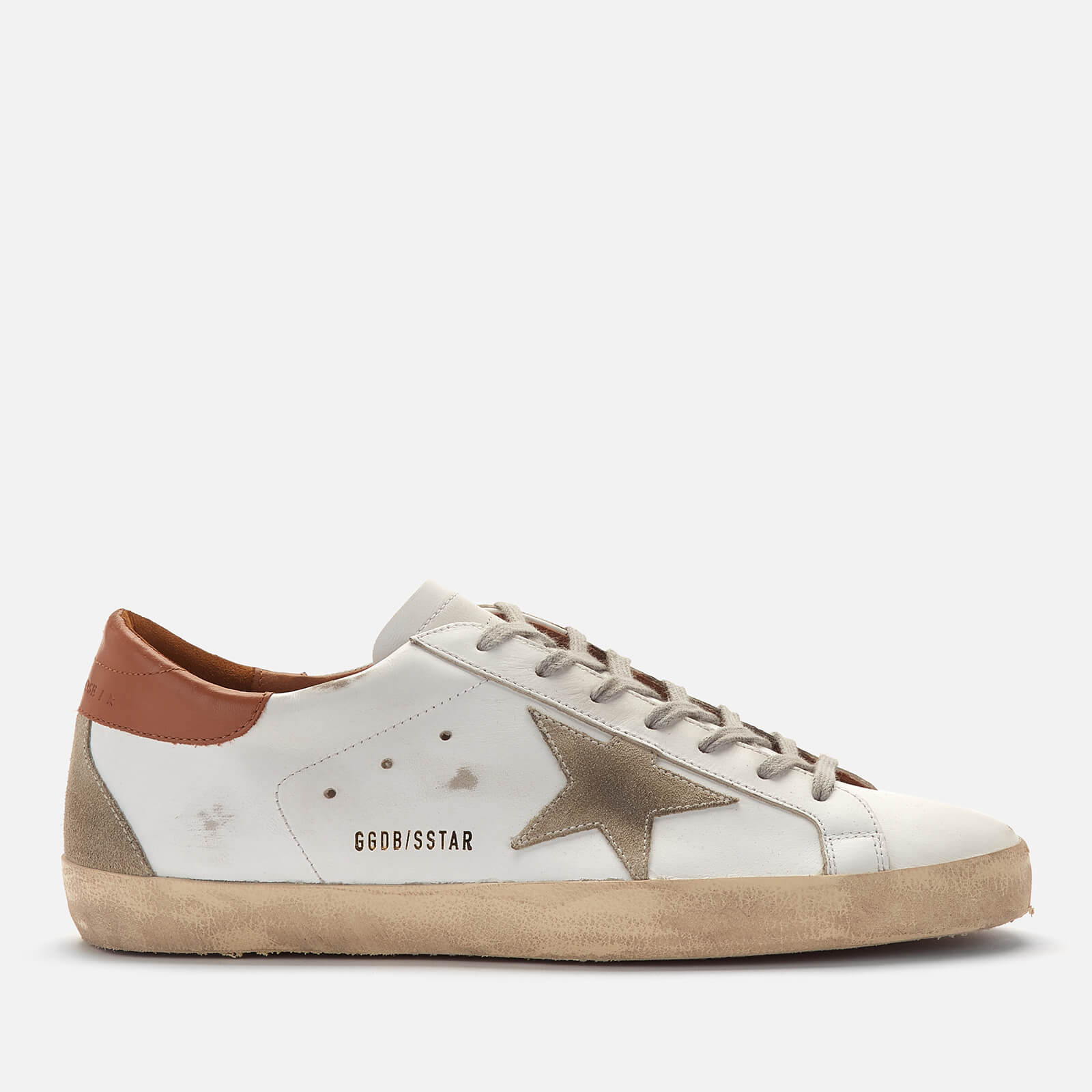 Golden Goose Deluxe Brand Men's Superstar Leather Trainers - White/Ice/Light Brown - UK 11