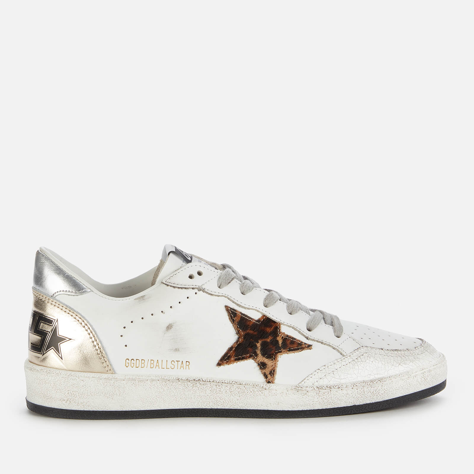 Golden Goose Deluxe Brand Women's Ball Star Leather Trainers - White/Beige Brown - UK 8
