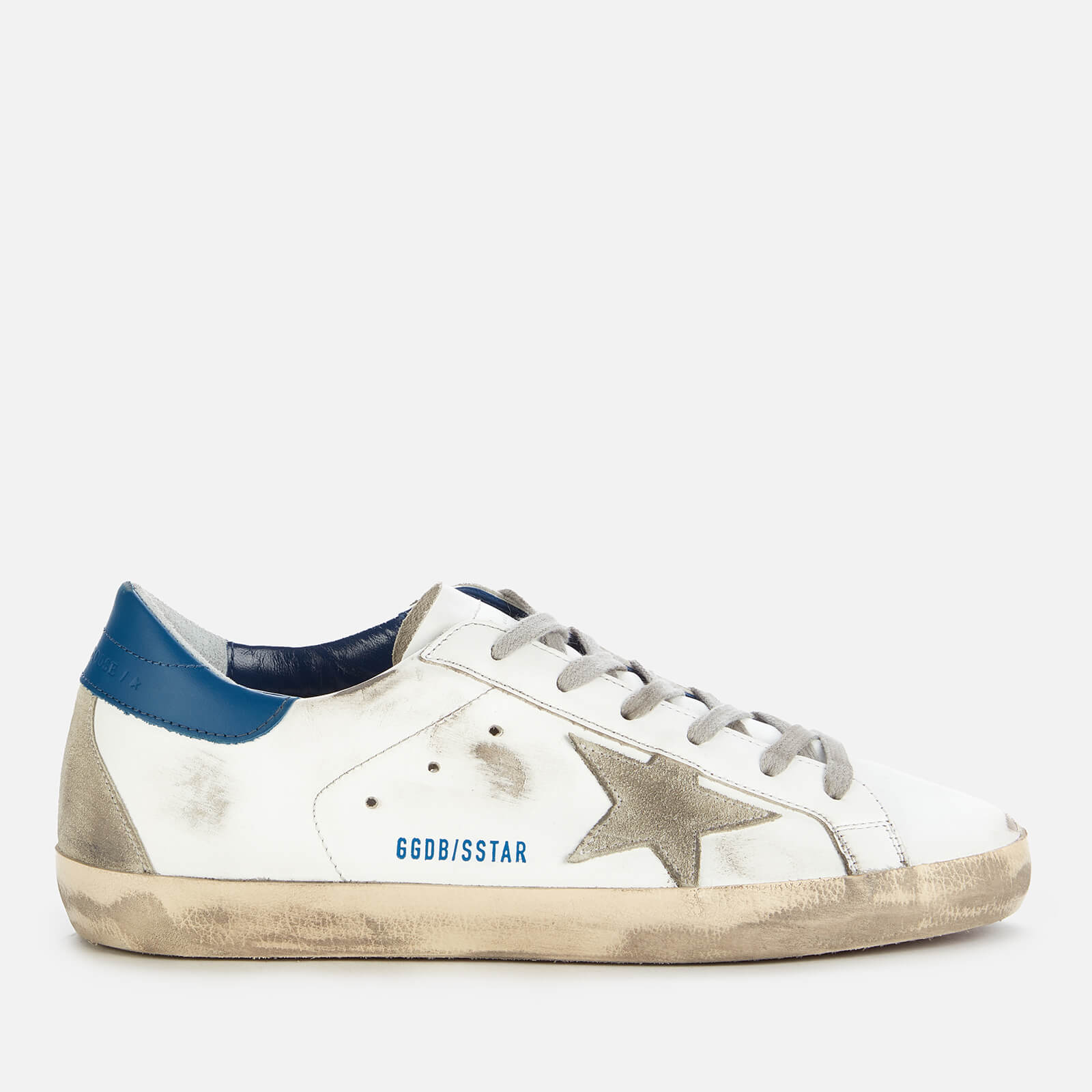 Golden Goose Deluxe Brand Women's Superstar Leather Trainers - White/Ice/Blue - UK 8