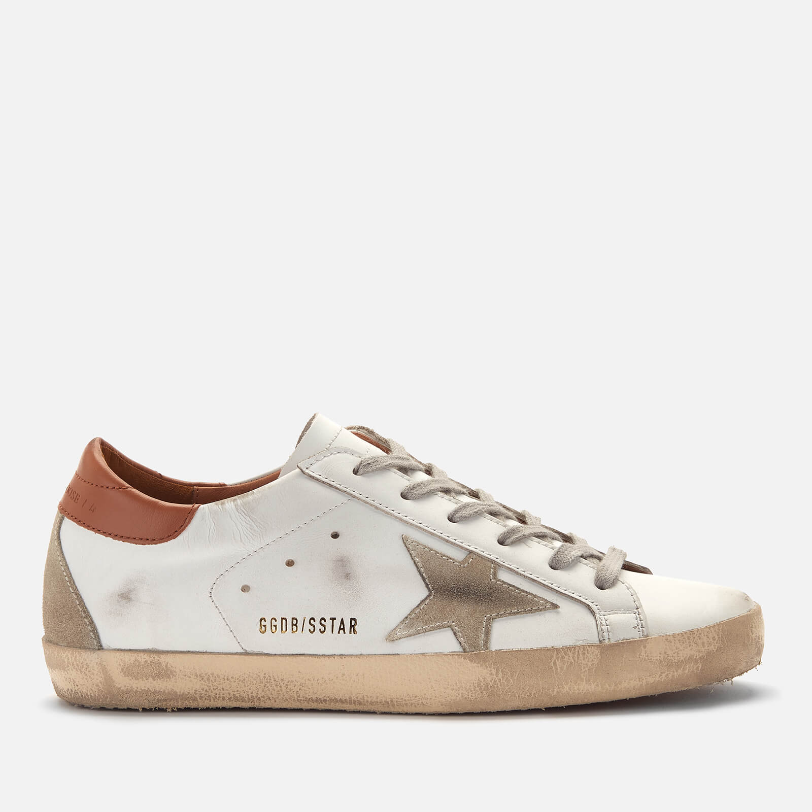 Golden Goose Deluxe Brand Women's Superstar Leather Trainers - White/Ice/Brown - UK 8