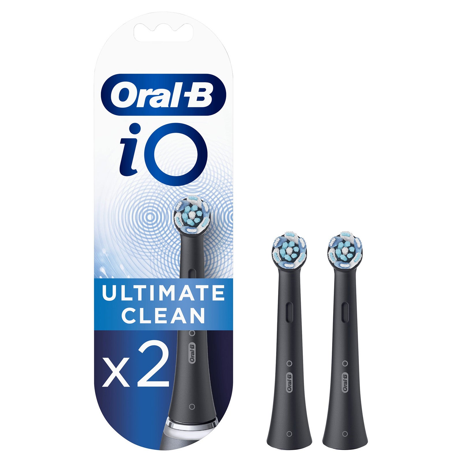 Oral-B iO Ultimate Clean Black Toothbrush Heads  Pack of 2 Counts