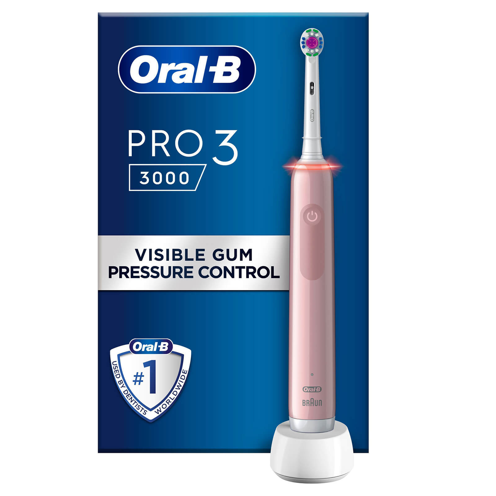 

Oral-B Pro 3000 3D White Pink Electric Toothbrush - Toothbrush